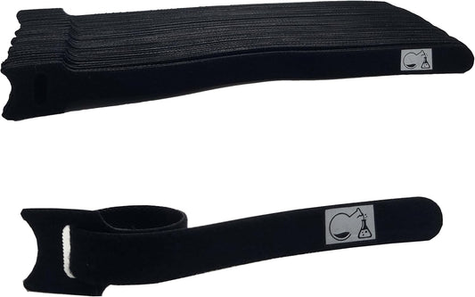 CableLock Cable Ties - 50 Pack - 8 Inch Reusable Cord Organizers - Clean Cable Management for Gaming and Home Office (Black)