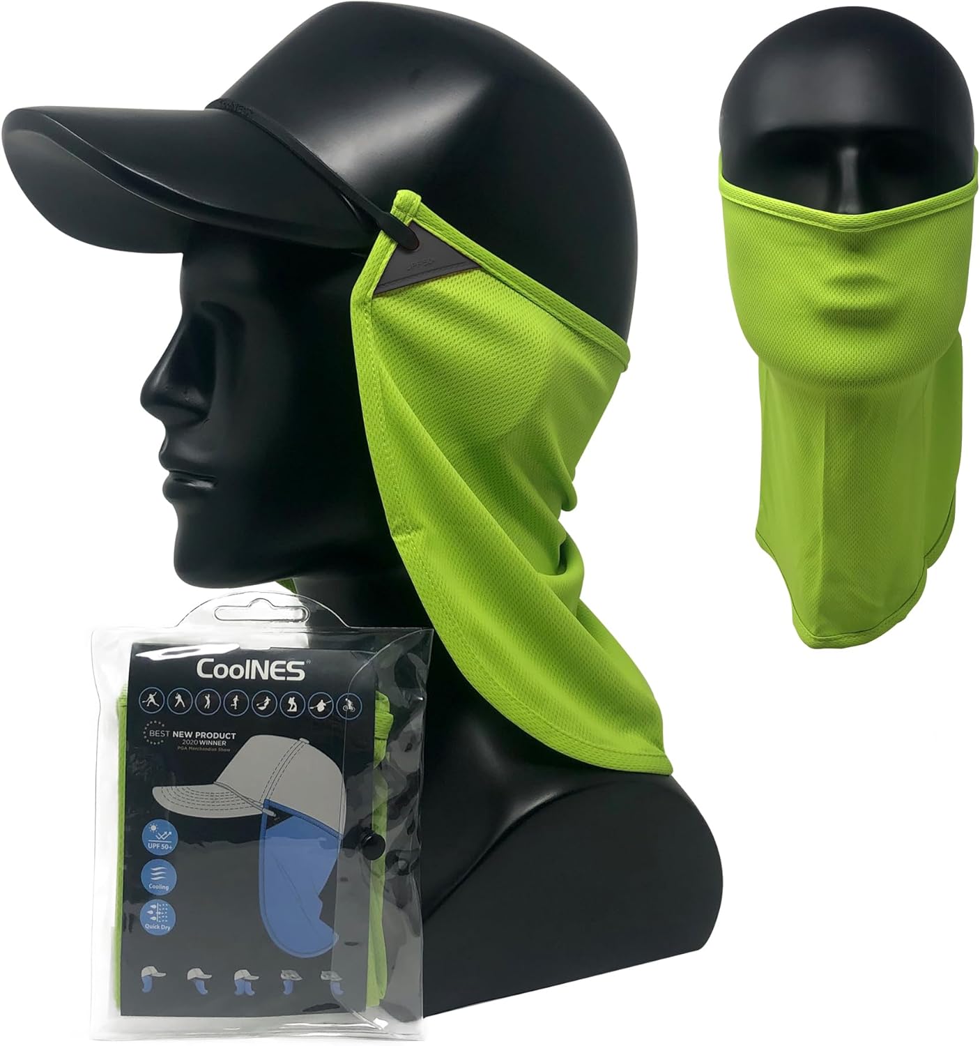 CoolNES - UV Sun Protection Neck Drape Adjustable Multifunctional 2 in 1 Face Covering for Outdoor Fishing - Unisex