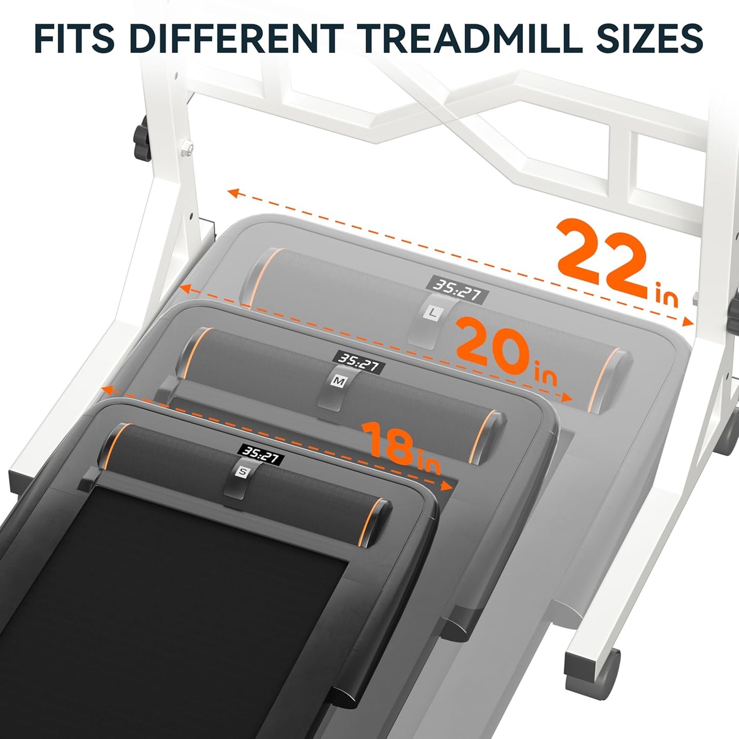 Oransail Small Standing Desk with Wheels, 29.5-45.3 Inch Adjustable Height, Portable Treadmill Desk, Rolling Computer Table for Walking Pad with a Cup Holder and a Hook