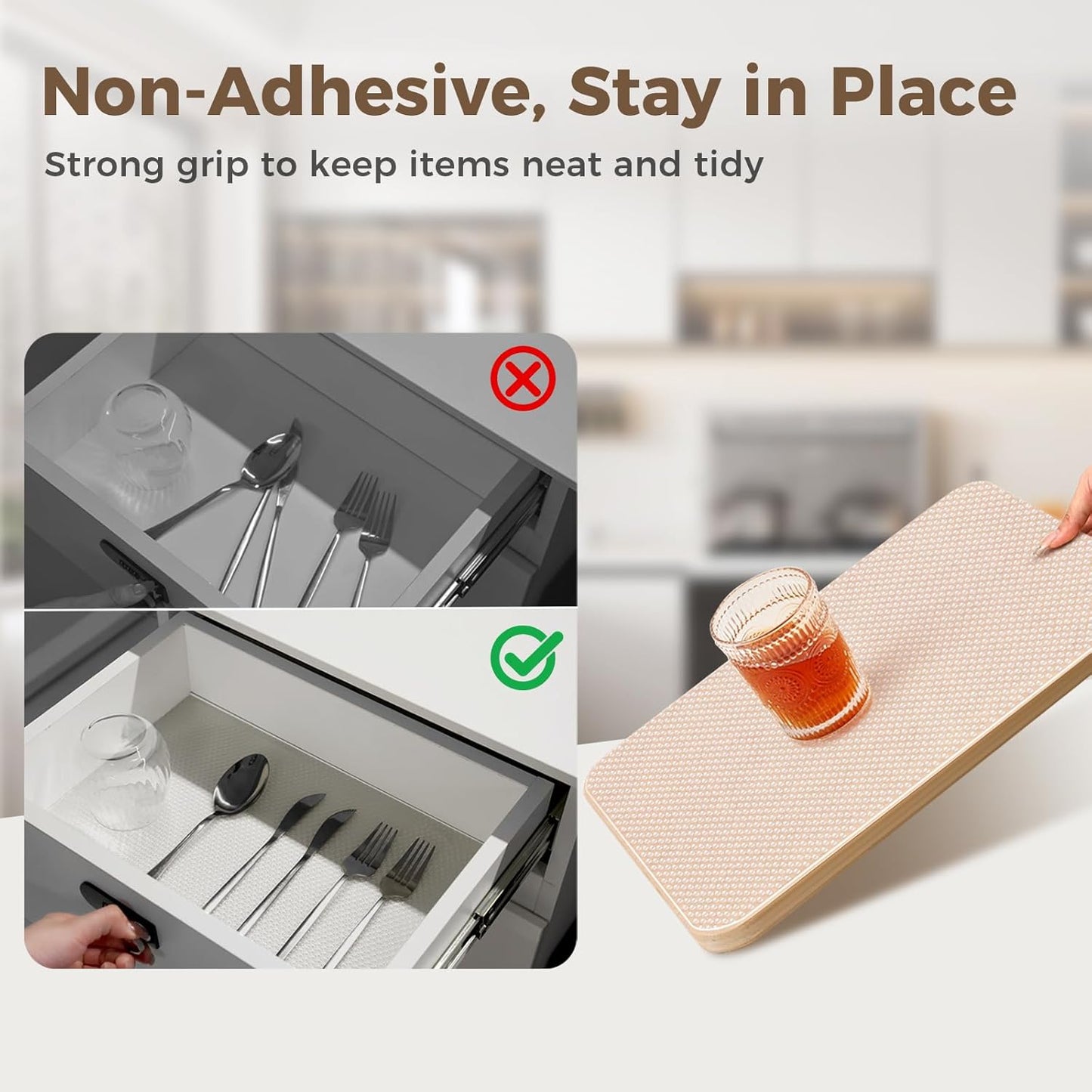 Super Anti-Slip Thickened Hollow-Out Shelf Liner