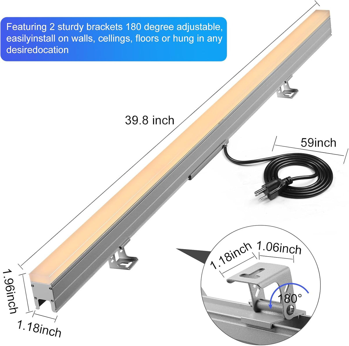 Wall Washer Light RGBW Color Changing Outdoor Bar Lights Wash Lighting