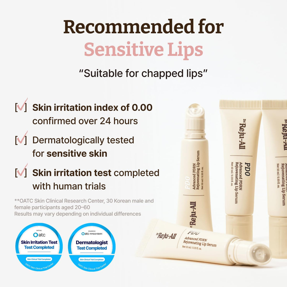 Dr.Reju-All Advanced PDRN Rejuvenating Lip Serum – Hydrating Lip Balm with Lipozip PDRN for Glowy, Dewy Lips – Gentle Exfoliating & Smoothing Lip Moisturizer – Hibiscus & Lactic Acid – 0.3 Fl Oz