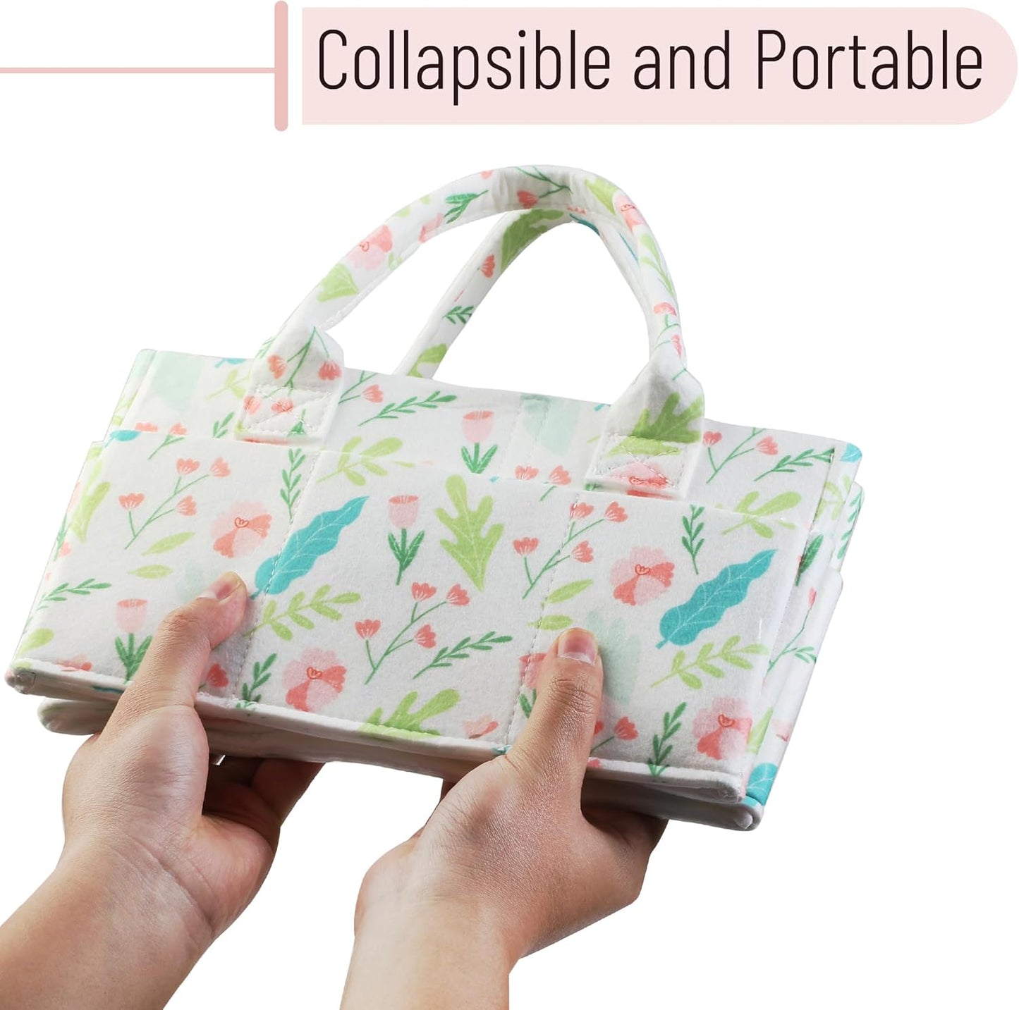 Mr. Pen- Baby Diaper Caddy Organizer, Blooming Palette, Nursery Storage Bin and Car Organizer for Diapers and Baby Wipes