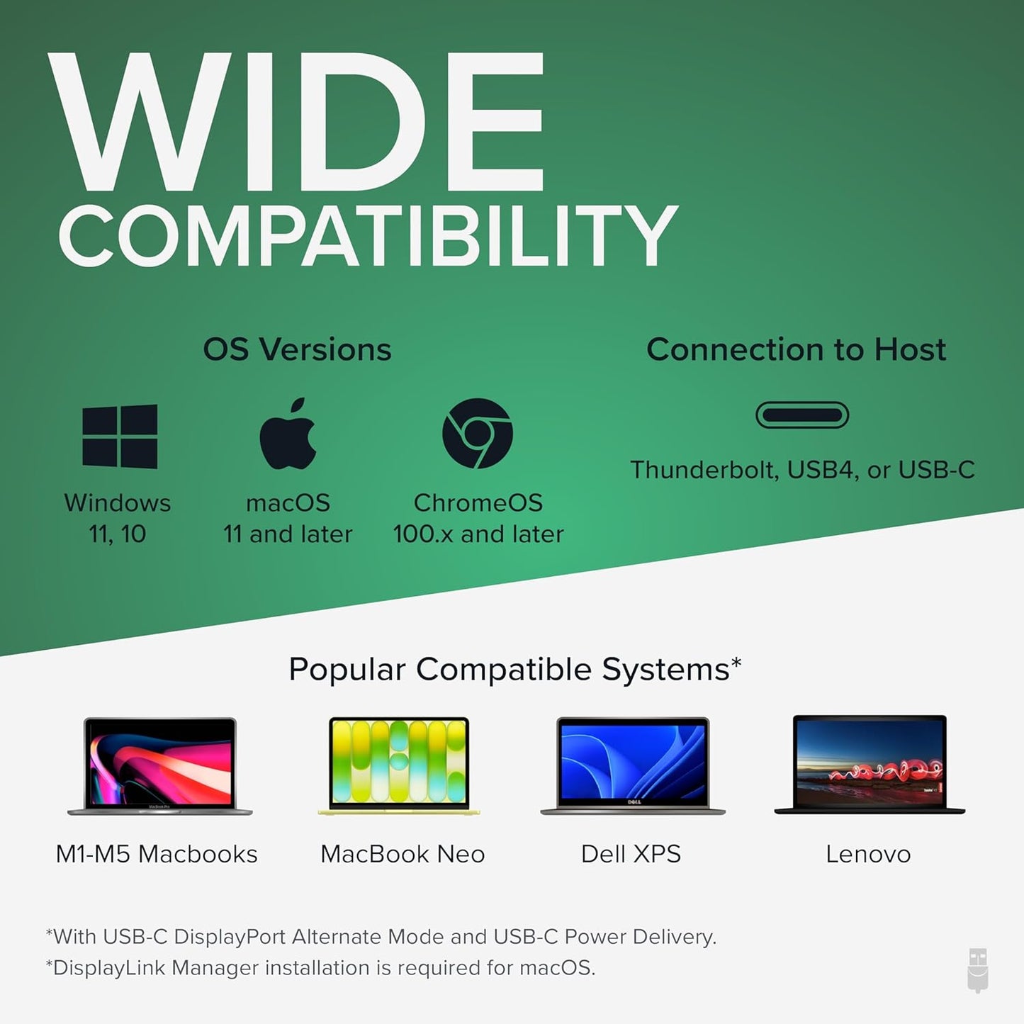 Plugable USB C Triple Display Docking Station | 100W PD, 3x HDMI (1x 4K 30Hz, 2x 1080p 60Hz), 6x USB 5Gbps Ports | Windows, macOS, ChromeOS Compatible - Enhance Productivity with Multi-Monitor Support