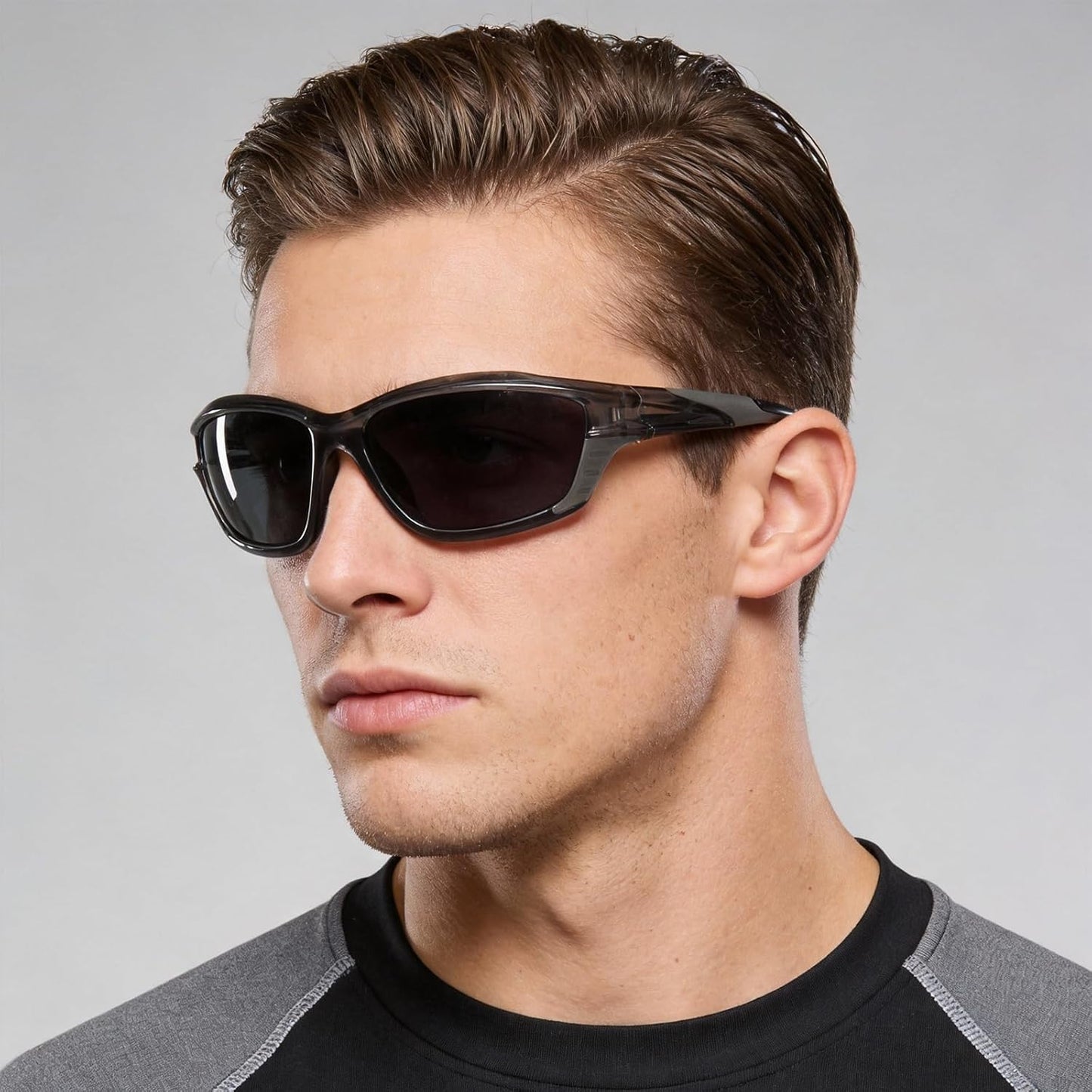 Missfive 2-Pack Mens Go-To Bifocal Sunglasses with Readers Built In, Resilient Temple Comfort-Fit Sport Wrap Around Frame & UV400 Protection, Driving & Reading Glasses for Outdoor +2.5