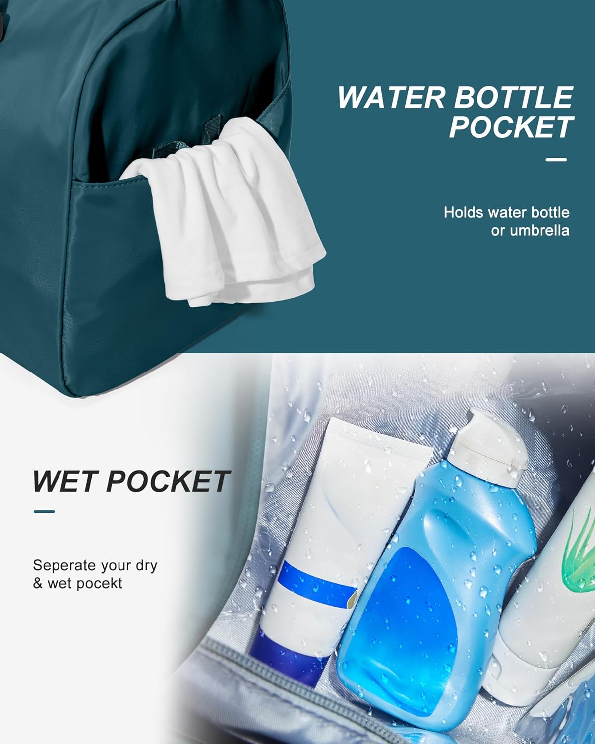 Gym Bags Womens Mens with Shoes Compartment and Wet Pocket Travel Duffel Bag for Women for Plane Sport Gym Tote Bags Swimming Yoga Waterproof Weekend Overnight Bag Carry on Bag Hospital Holdalls