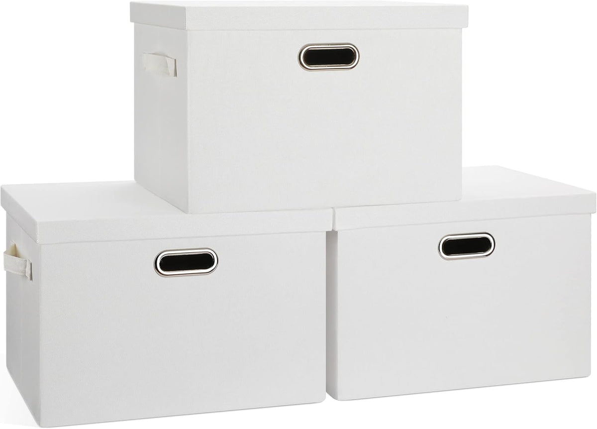 Storage Bins with Lids Fabric Closet Organizers Cubes Office Organization