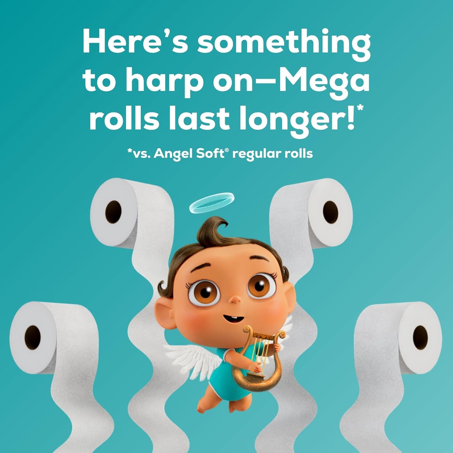 Angel Soft Toilet Paper, 48 Mega Rolls = 192 Regular Rolls, Soft and Strong Toilet Tissue