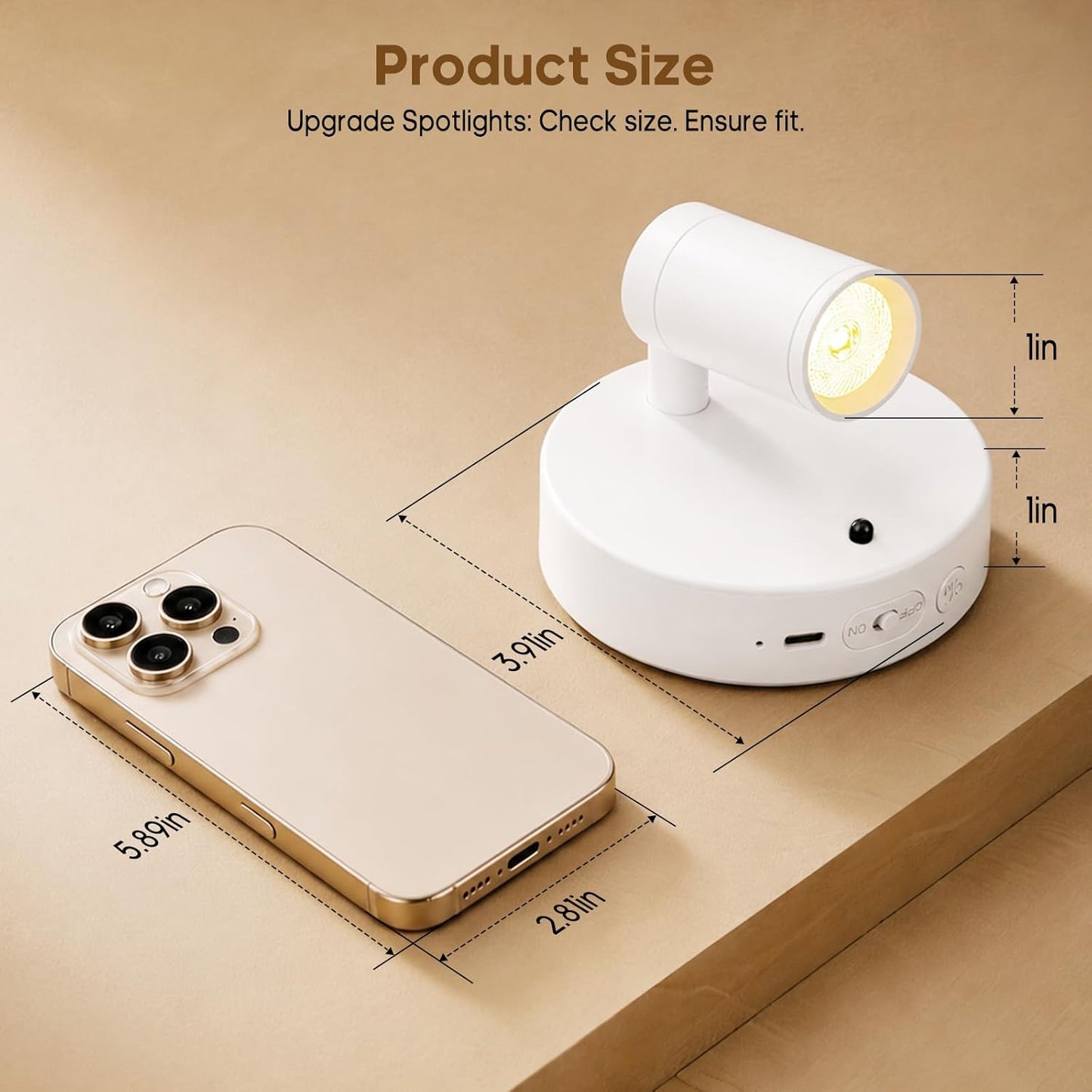 GOODEA Spotlights Indoor with Remote, 5500mAh Rechargeable Battery Plant Spotlight Indoor, Wireless Uplighting with 3 Colors & 24H Cycle Timer, Picture Light for Painting(2 Pack 5500mAh, White)