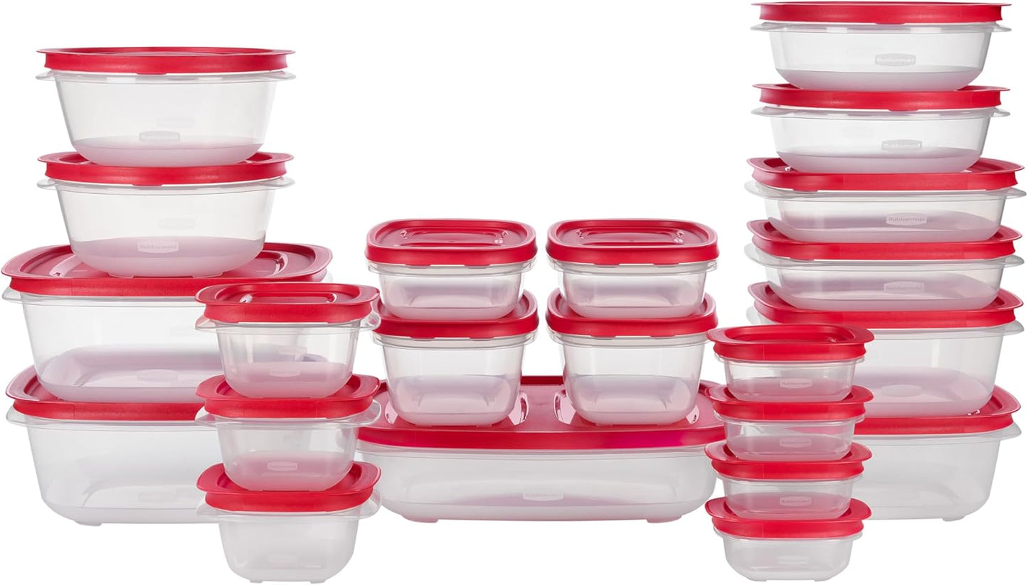 Rubbermaid EasyStore Large Containers, 18-Piece Set, Food Storage Containers with Lids