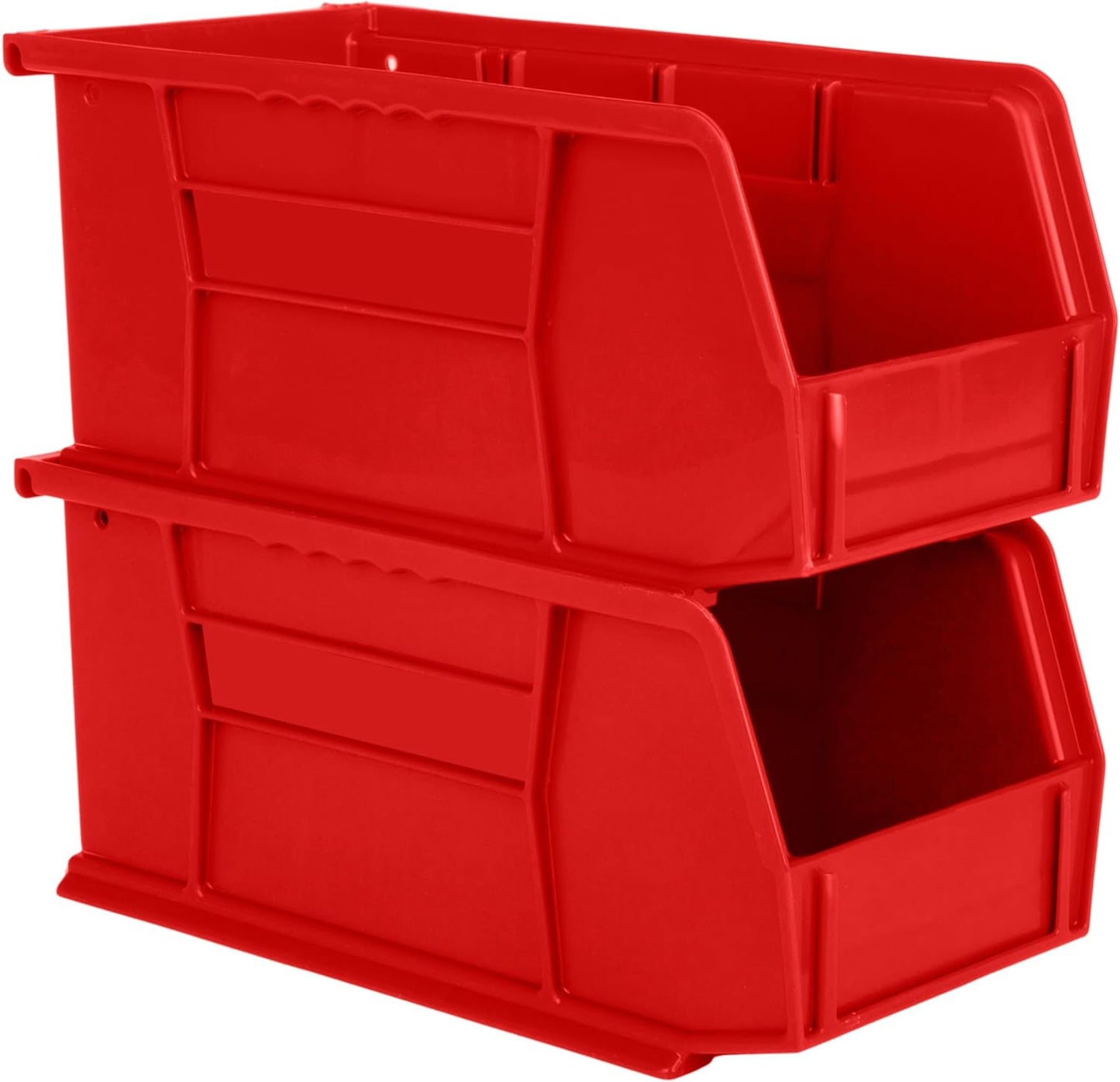 HE HUDSON EXCHANGE 11" x 5.5" x 5" Plastic Stackable Storage Bin, Red