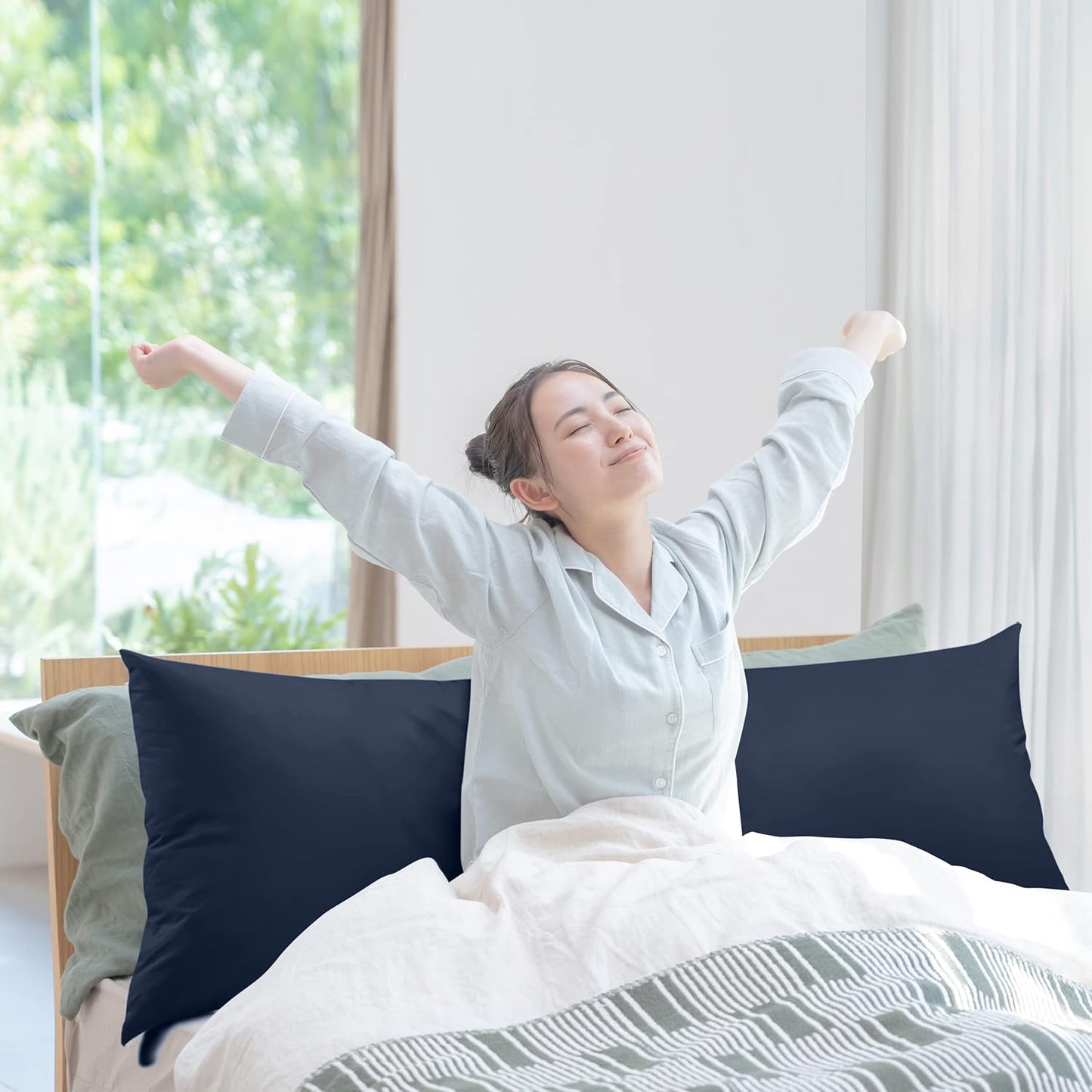 Utopia Bedding Full Body Pillow for Adults (Navy, 20 x 54 Inch), Long Pillow Insert for Sleeping, Ideal for Side Sleepers