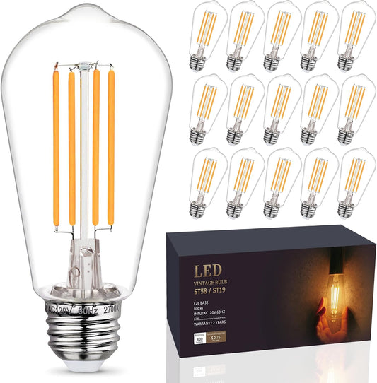 16P Edison Light Bulbs 60W Equi, Dimmable Vintage LED Light Bulbs