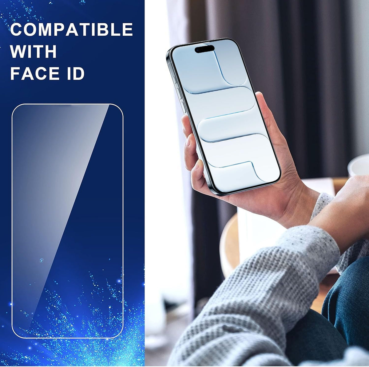 ImpactStrong 3-Pack Shatterproof Tempered Glass Screen Protector for iPhone 17 Air [Easy Installation Frame] [Bubble Free] [9H Hardness] [Full Coverage] Case Friendly, 6.6 Inch