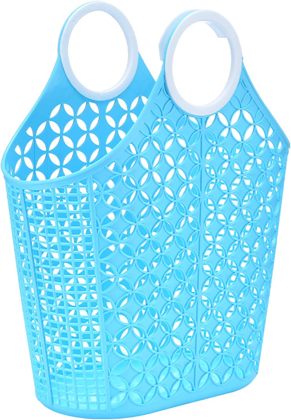 Fox Run Blue Cleaning Caddy, Laundry and Produce Basket with Built-In Handles, 6" x 14" x 18"