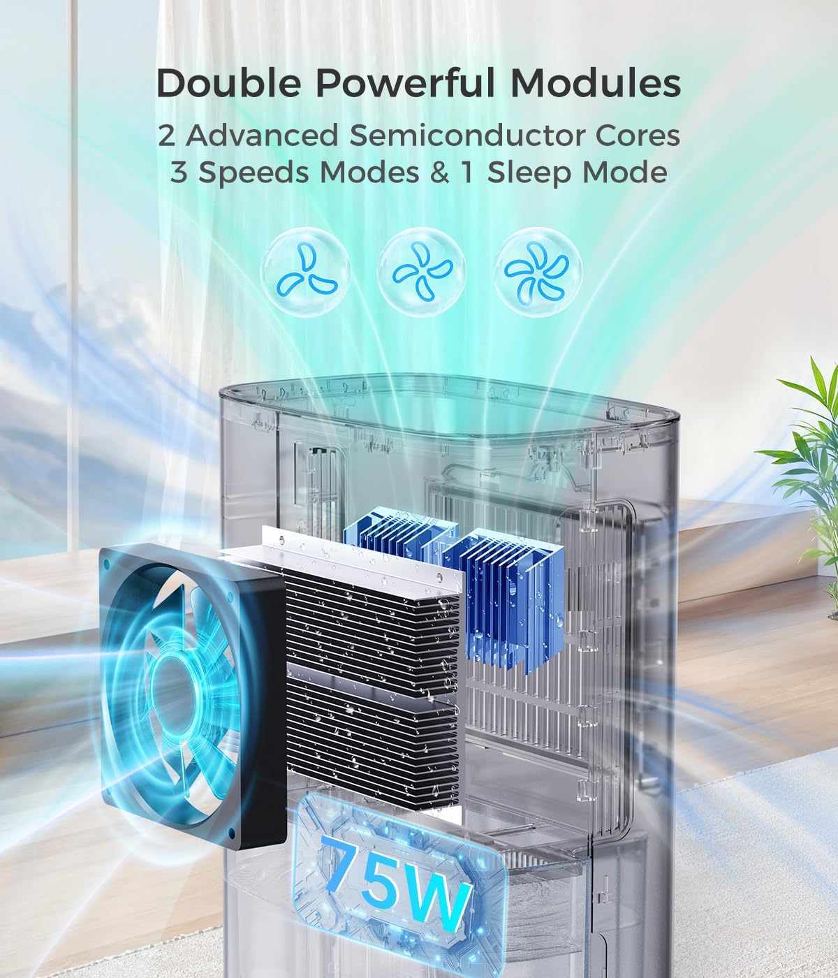 Large Dehumidifiers for Home, 96oz Dehumidifier for Bathroom with Auto Shut-off Auto Defrost, Whisper Quiet Dehumidifier for Bedroom Office RV Closet Wardrobe Basement (1000 Sq.ft)