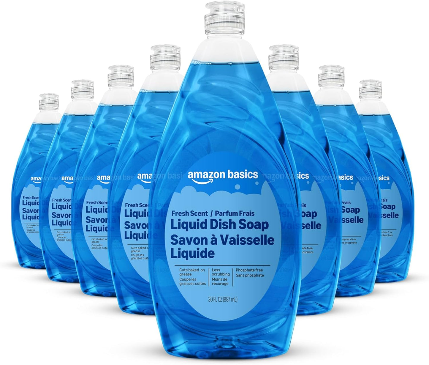 Amazon Basics Dish Soap, Fresh Scent, 30 fl oz, Pack of 4, Packaging May Vary