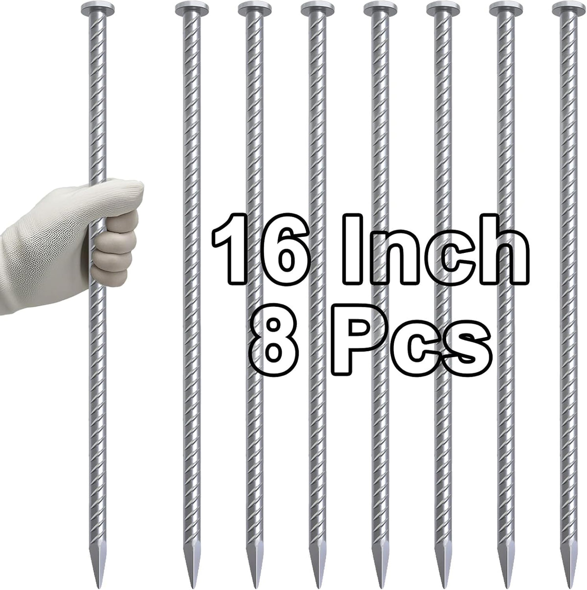 VVOKGO Straight Rebar Stakes 36 Inch Ground Concrete Form Stakes Heavy Duty