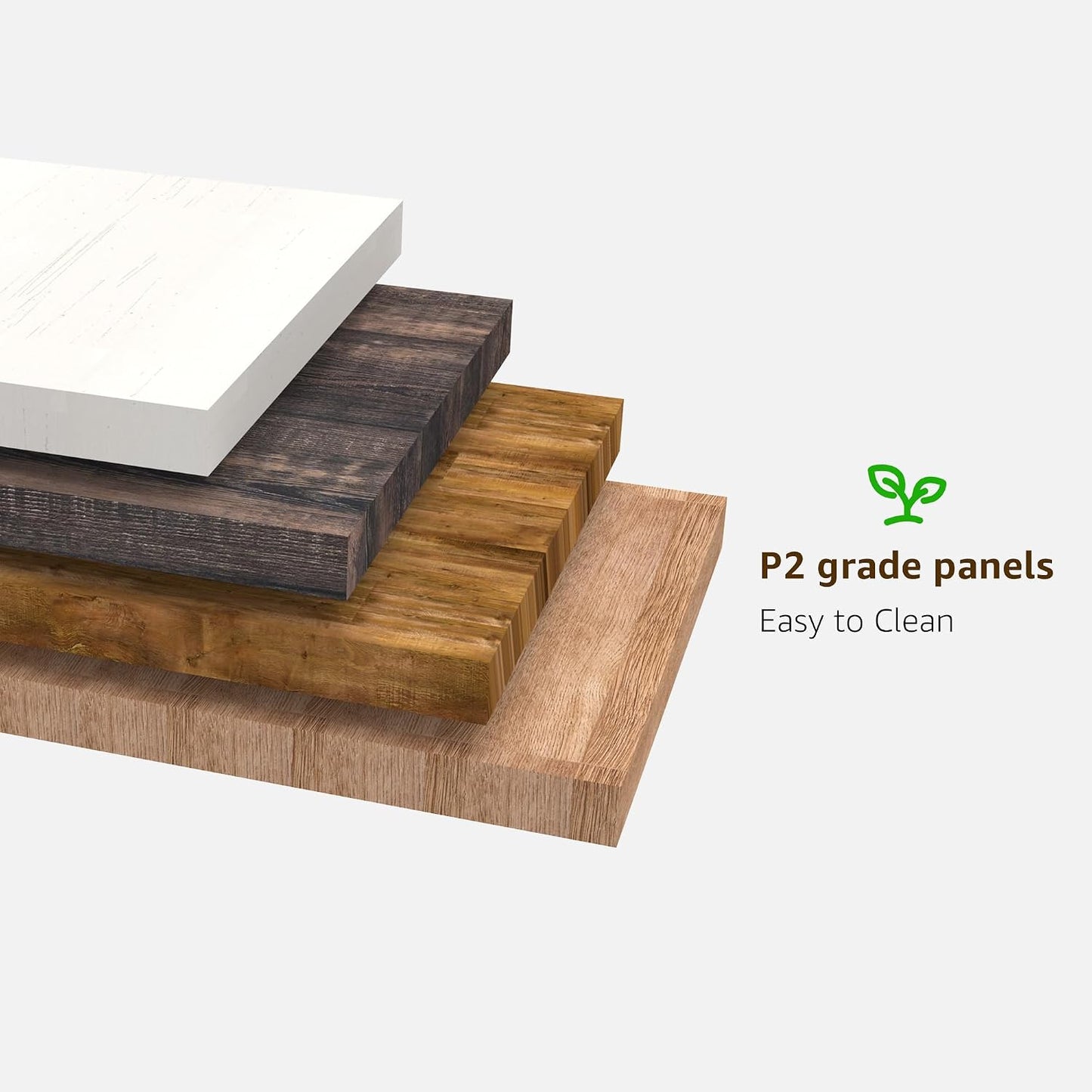OKD 48" Modern Coffee Table with Hidden Storage Drawer,Antique White | Wood Thick Design, Rustic Rectangular Center Tables for Living Room, Office