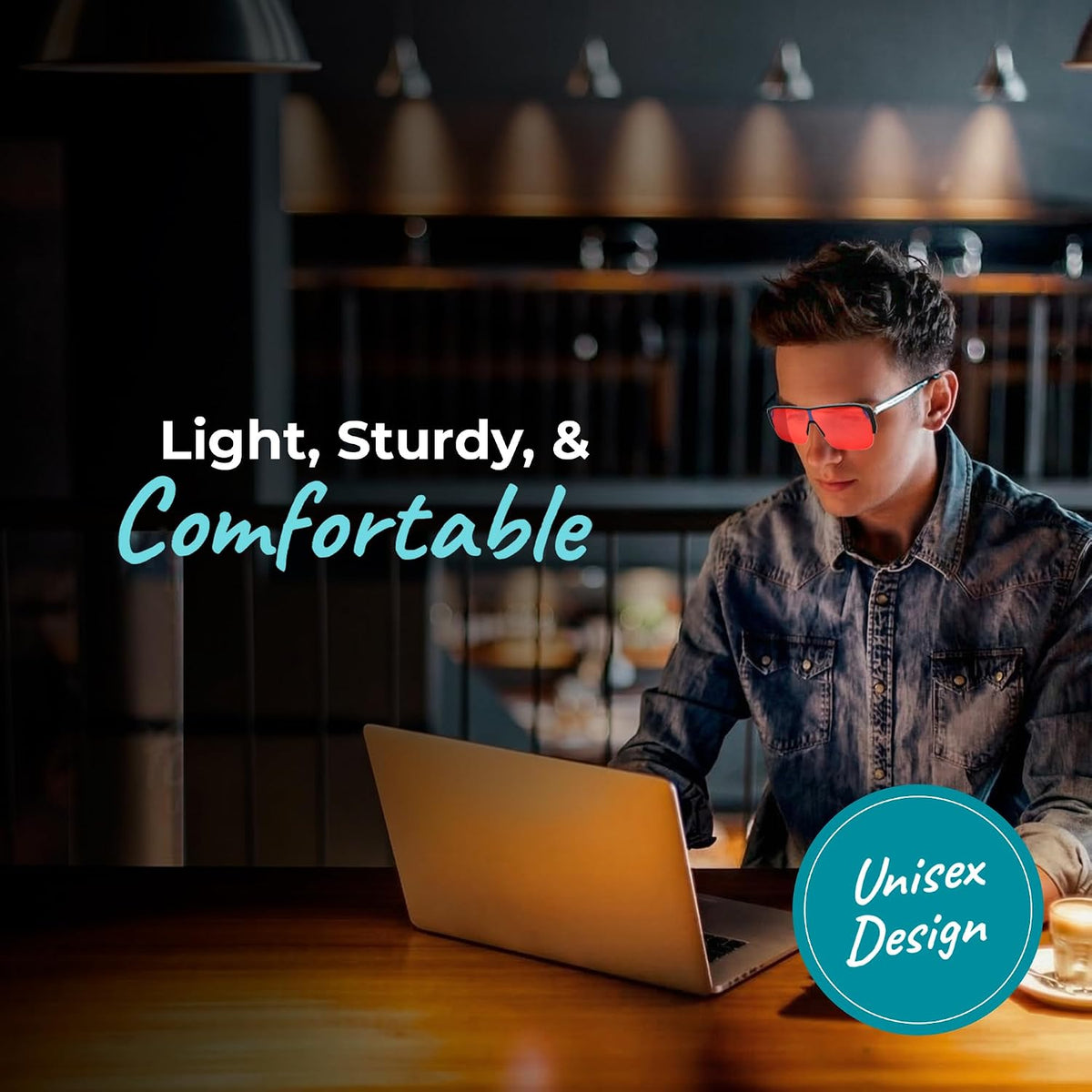 Sleep ZM Fit Over Blue Light Blocking Glasses for Sleep - 100% Red, XXL