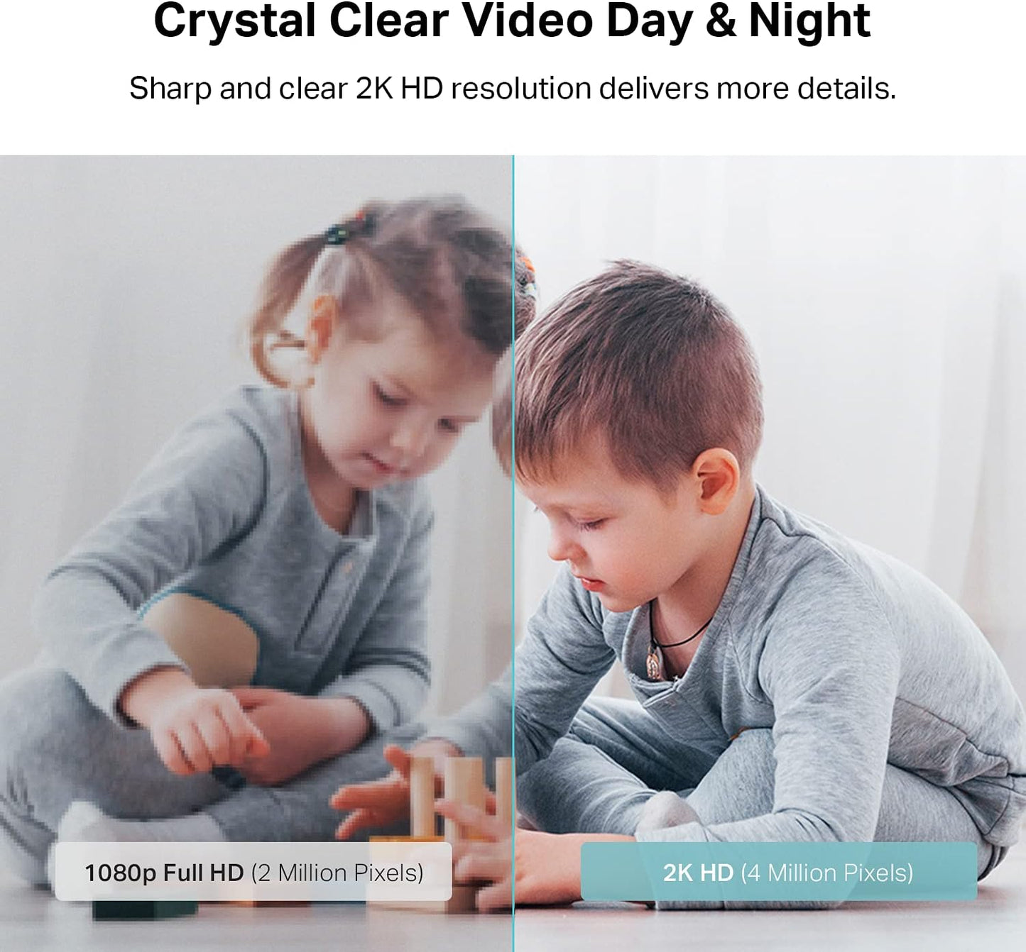 Kasa 2K+ Indoor Pan/Tilt Wired Security Camera - Works as a Baby Monitor & Pet Camera, Motion Detection & Tracking, 2-Way Audio, Night Vision, Subscription-Free Local Storage or Optional Cloud, KC410S