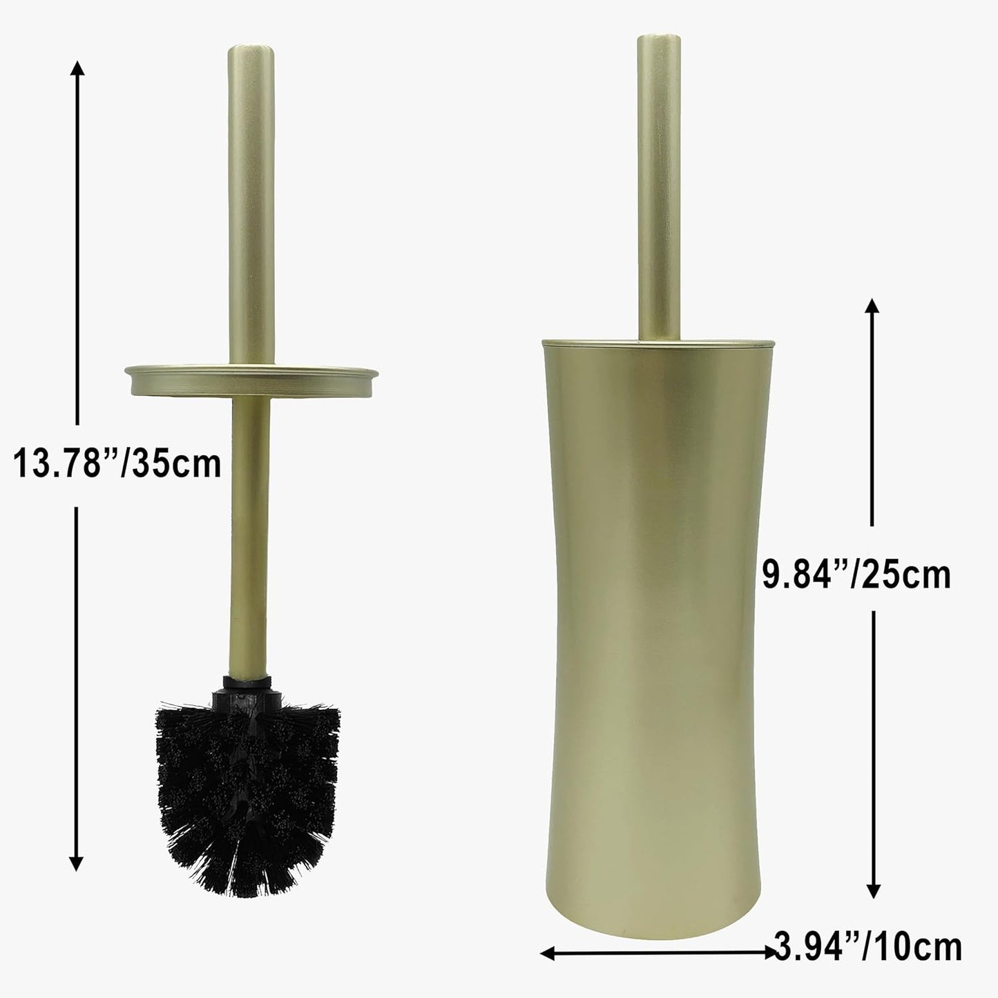 Vince Camuto Toilet Bowl Brush with Holder, Durable Bathroom Cleaning Tool, Modern Design for Easy Toilet Maintenance, Bathroom Cleaner Brush for Efficient Cleaning and Hygiene