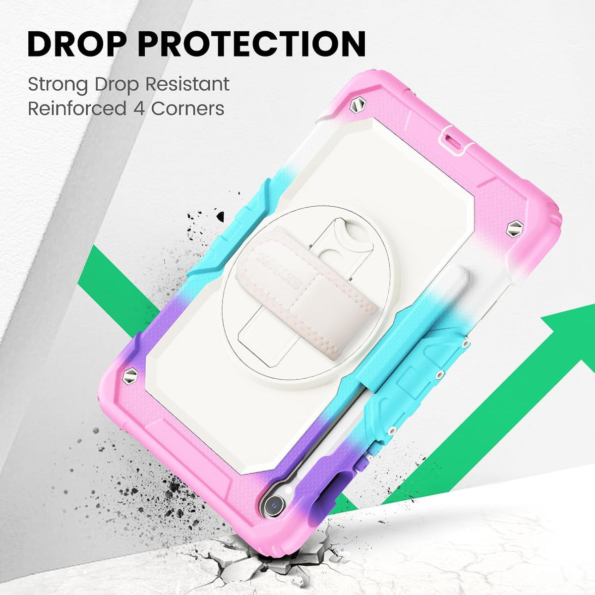 SEYMAC Case for Samsung Galaxy Tab S10 Lite/S10 FE/S9 FE/S9 5G 11", Pink