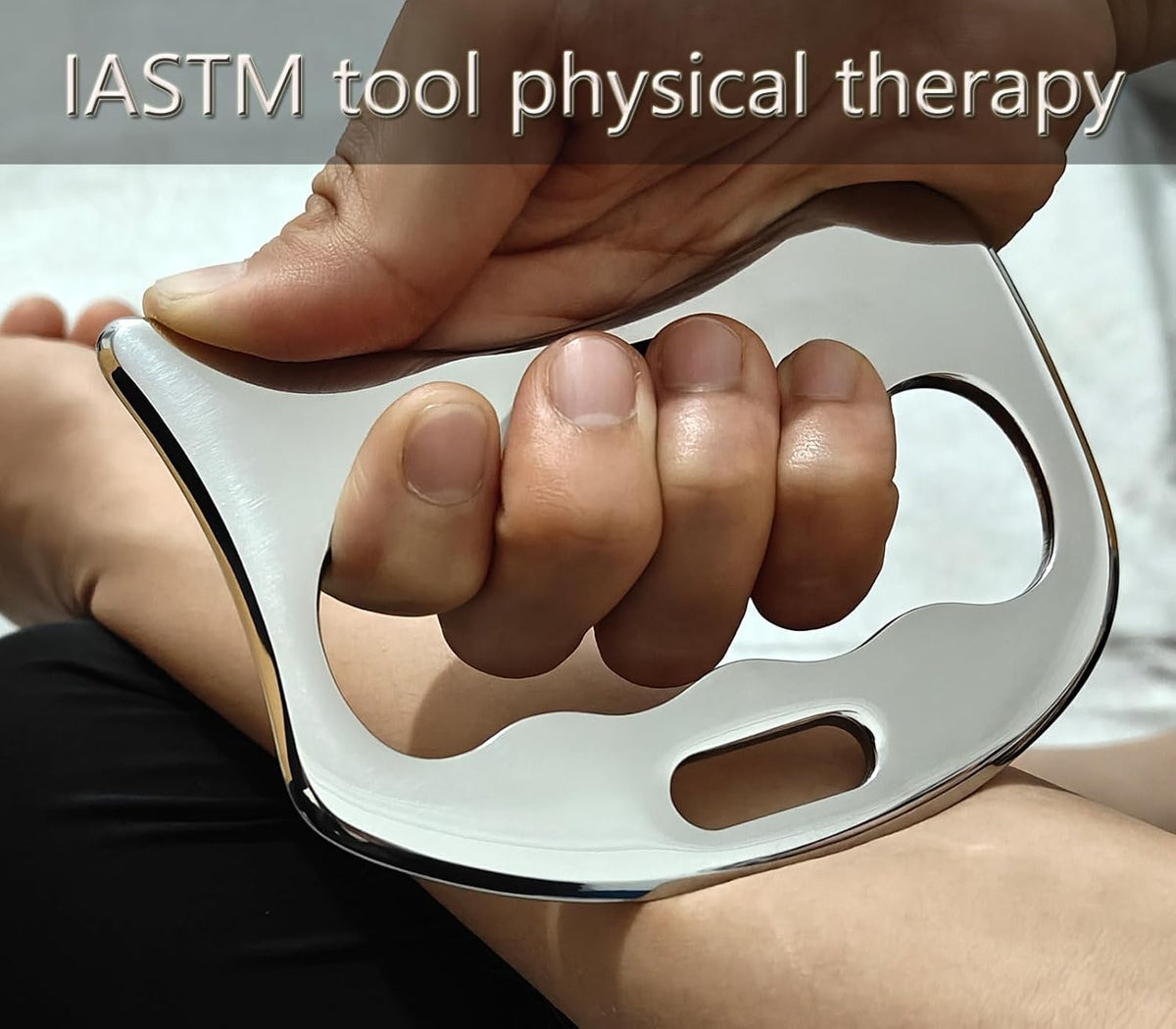 5 in 1 Stainless Steel Muscle Scraper Gua Sha Massage Tool Set, Scraping Tool Physical Therapy with Storage Case, Soft Tissue and Myofascial Release