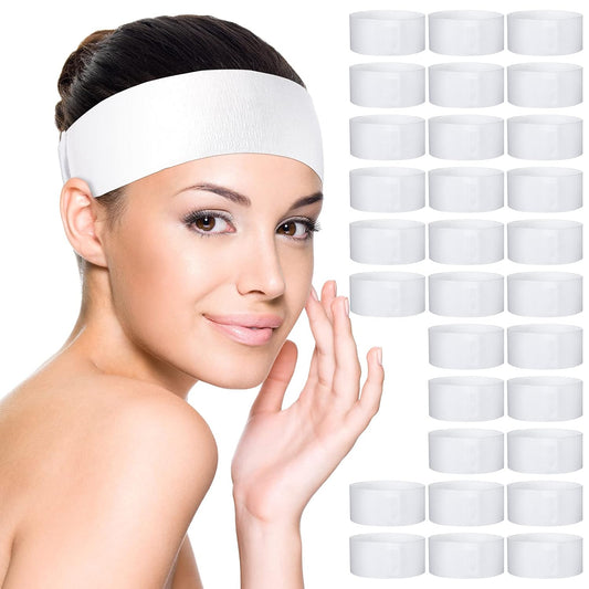 Waydress 140 Pcs Disposable Spa Facial Headbands Stretch Soft,None