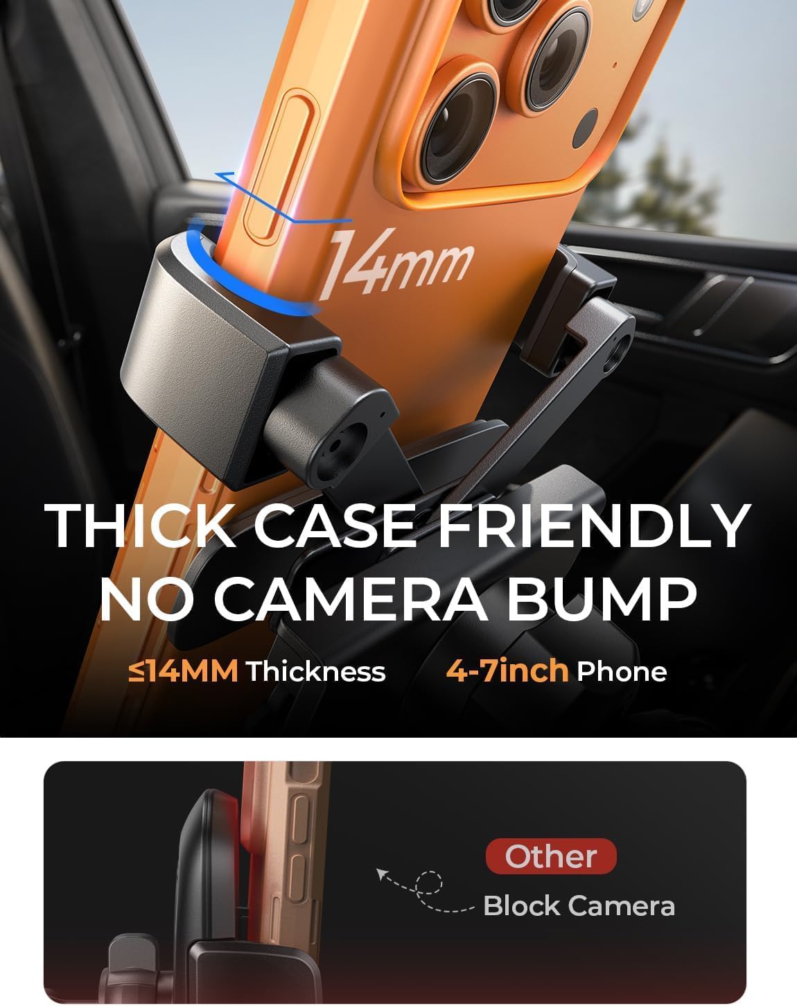 AINOPE Car Vent Phone Mount Holder for iPhone 17 Pro Max Car Mount [Drop-in Grip] Phone Holders for Your Car Air Vent Interior Accessories Gifts for Men for iPhone 17 Pro Max 16 15 14 Galaxy S26