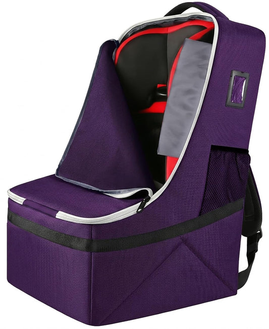 YOREPEK Padded Carseat Travel Bag for Airplane, Car Seat Travel Backpack with Shoulder Straps, Gate Check Car Seat Bags for Air Travel, Toddler Airplane Travel Essentials