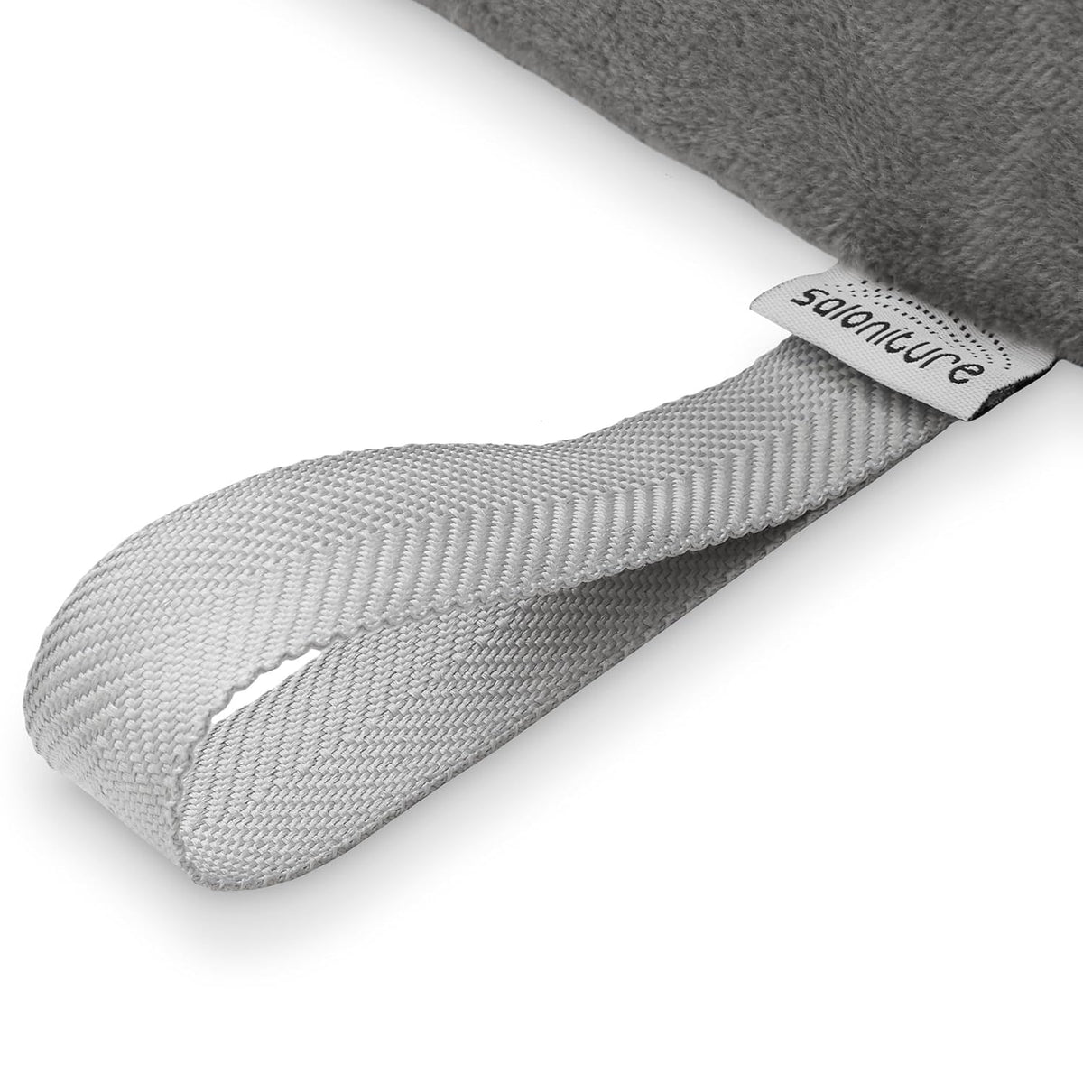 Saloniture 3/4 Round Massage Table Bolster Under-Knee Pillow Pad - 26 x 6 x 4-1/2 Inch - Gray Velour