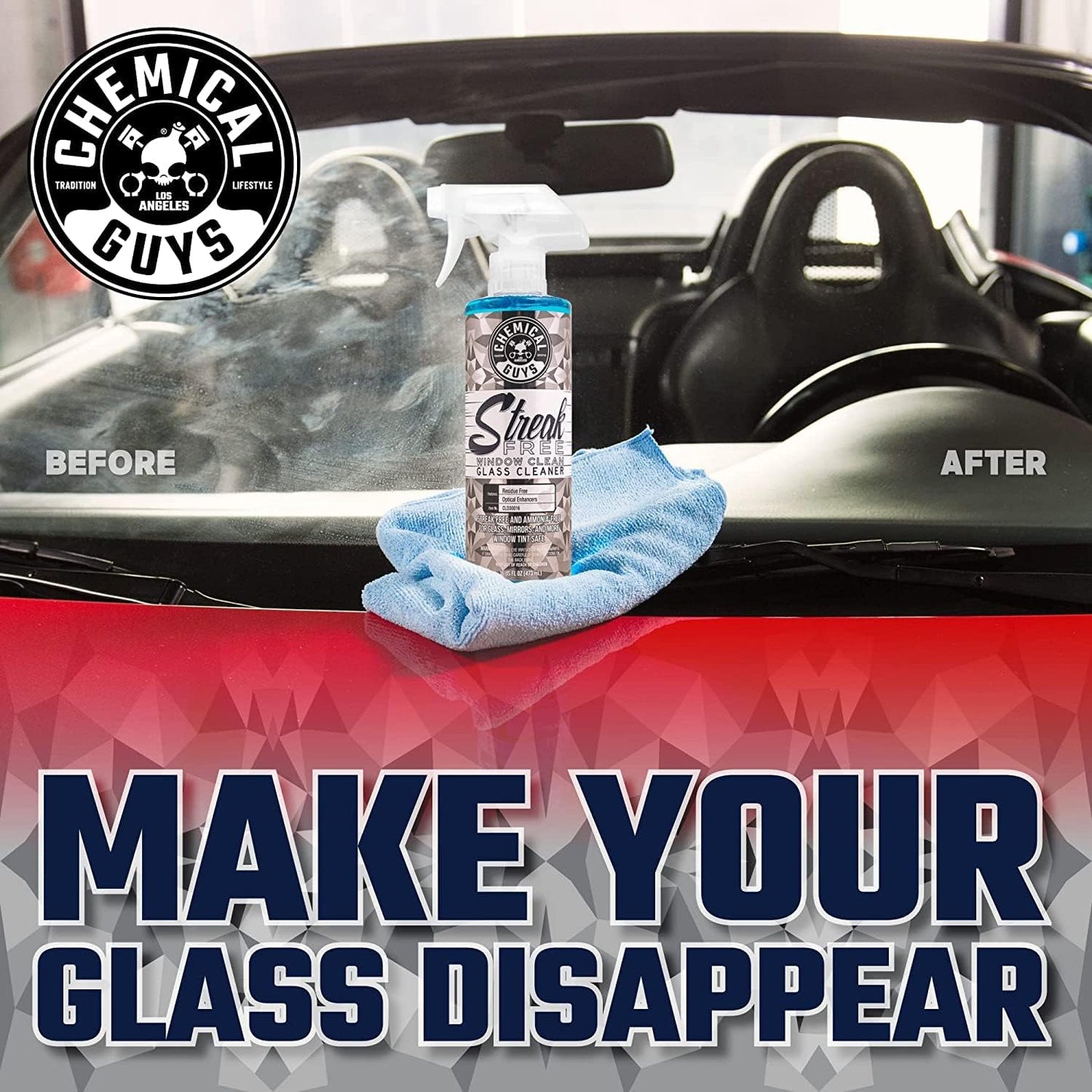 Chemical Guys Car Interior Detailing Kit - VRP Protectant, Nonsense Cleaner, Streak Free Glass Cleaner, 3 Detailing Brushes, 3 Towels, 2 Applicators, 11-Items