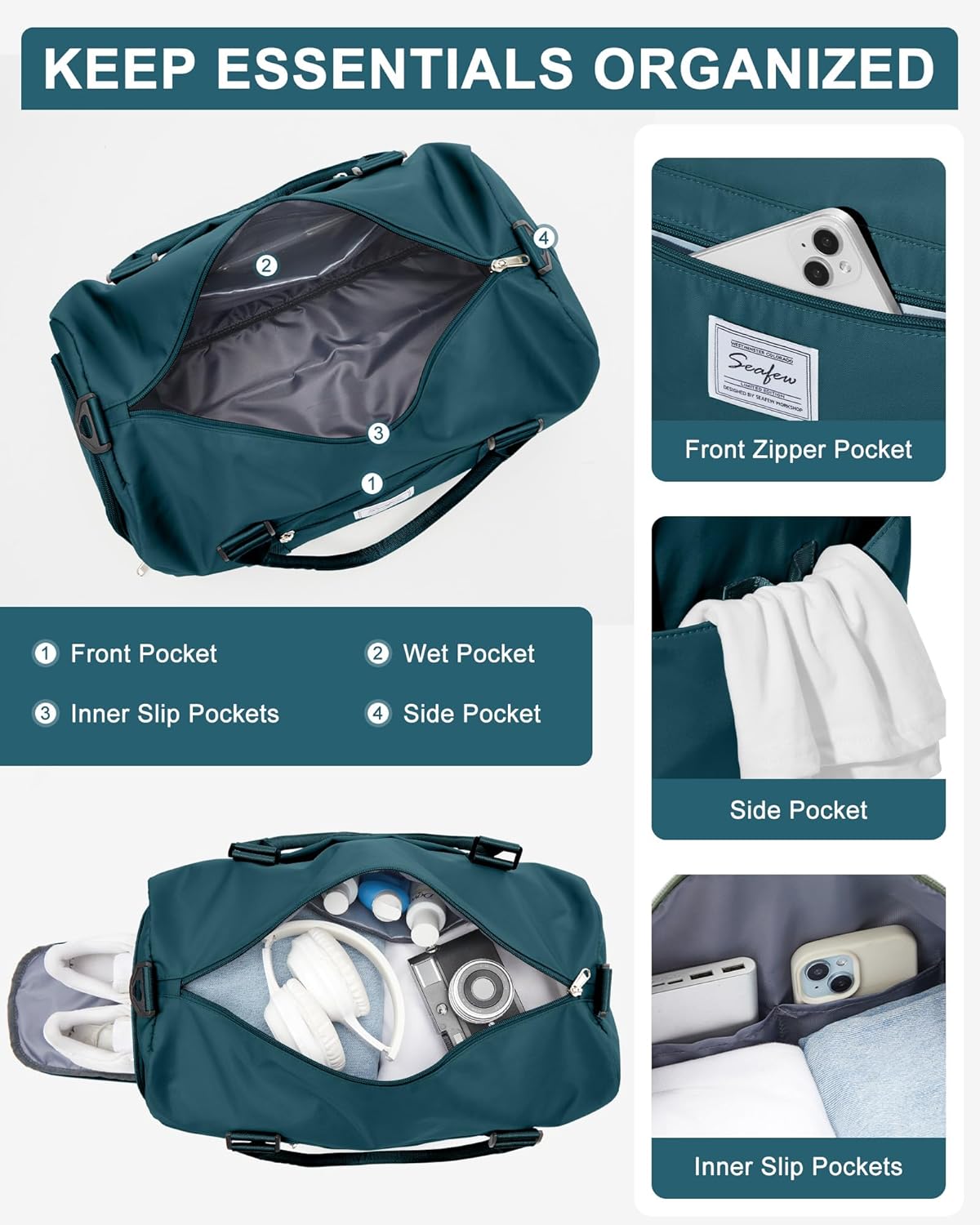 Gym Bags Womens Mens with Shoes Compartment and Wet Pocket Travel Duffel Bag for Women for Plane Sport Gym Tote Bags Swimming Yoga Waterproof Weekend Overnight Bag Carry on Bag Hospital Holdalls