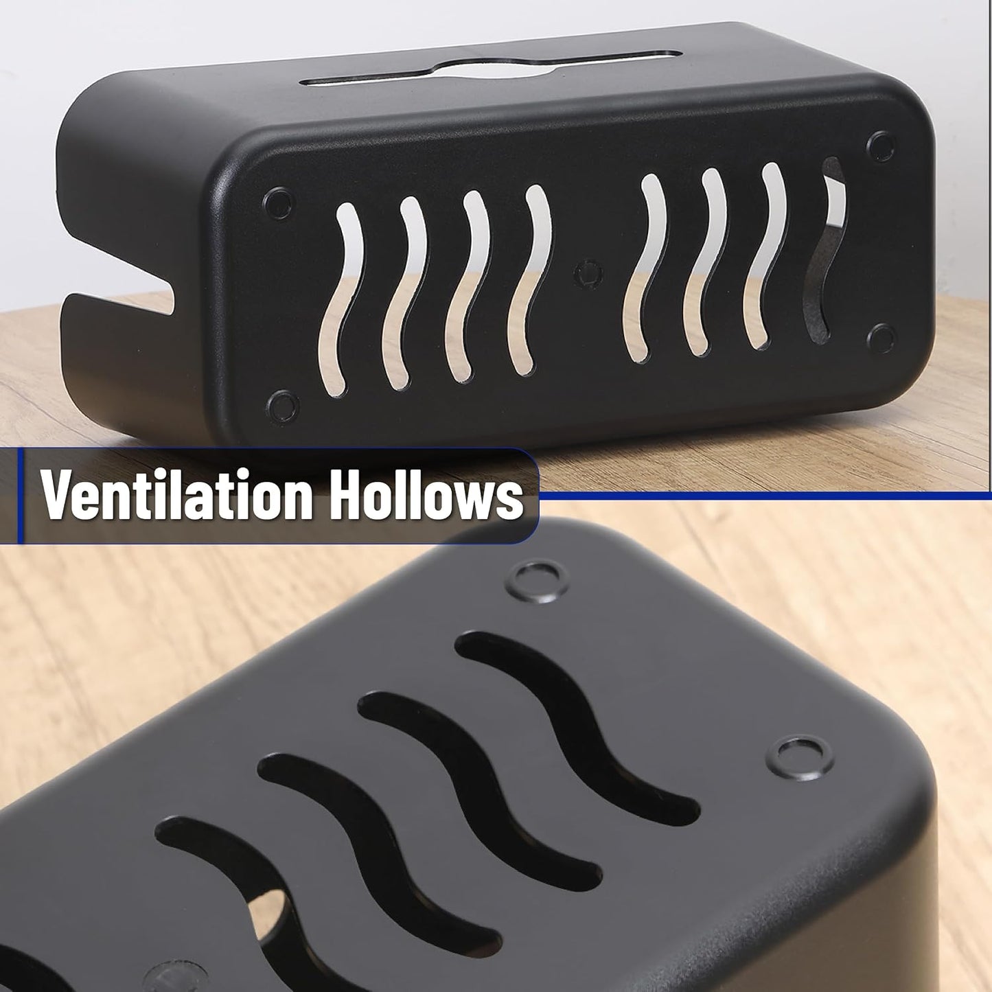 Bates- Cable Management Box, Medium, Cable Organizer Box, Cord Organizer Box, Cable Box Organizer, Cord Management Box, Cord Hider Box, Cord Box for Wires on Floor, Power Strip Cover Box Baby Proof