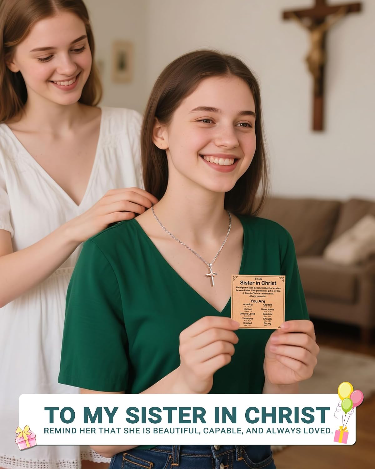 UPROMI To My Friend/Sister in Christ/Granddaughter/Daughter/Niece Gifts