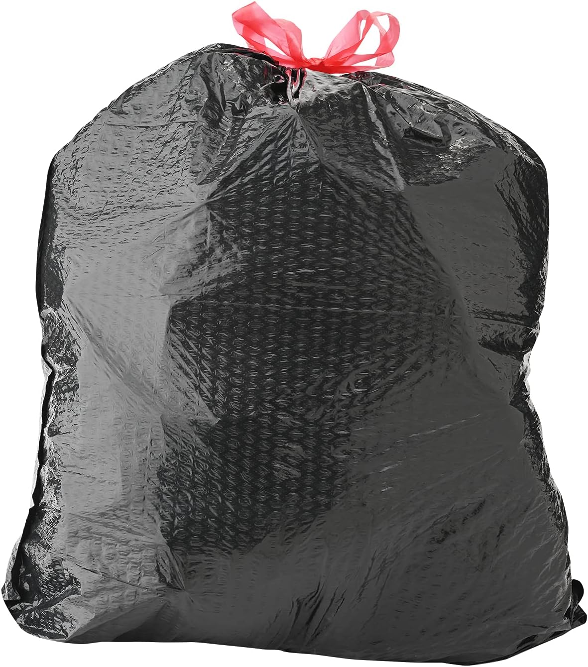 Amazon Basics Flextra Multipurpose Drawstring Trash Bags, 30 Gallon, 50 Count, Tear Resistant