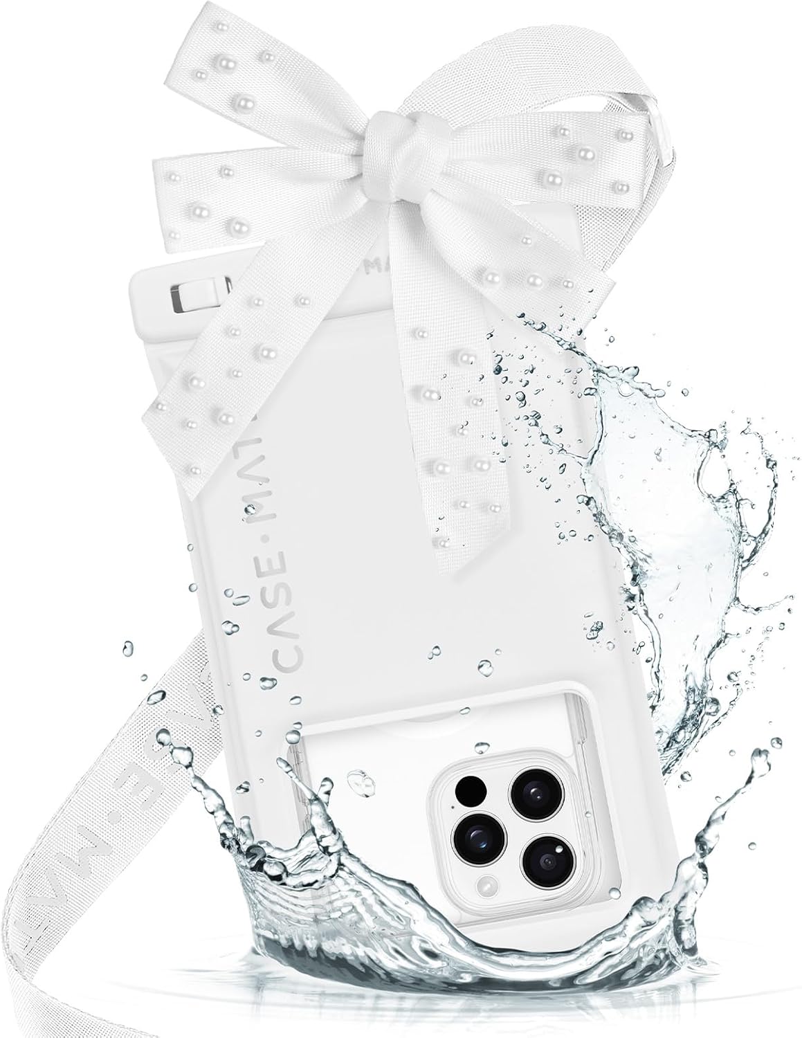 Case-Mate 2 Pack Soap Bubble IP68 Waterproof Phone Pouch - Floating Waterproof Phone Case w/Crossbody Lanyard - Compatible w/All Devices, Touchscreen Friendly - Iridescent