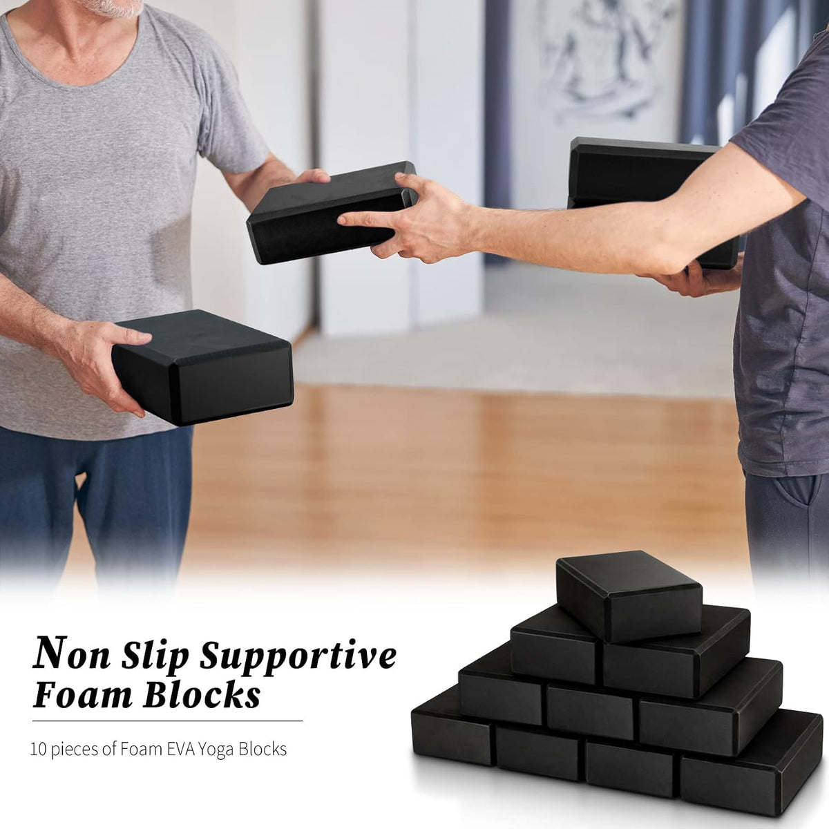 10 Pcs Yoga Blocks Bulk Foam EVA Blocks for Yoga