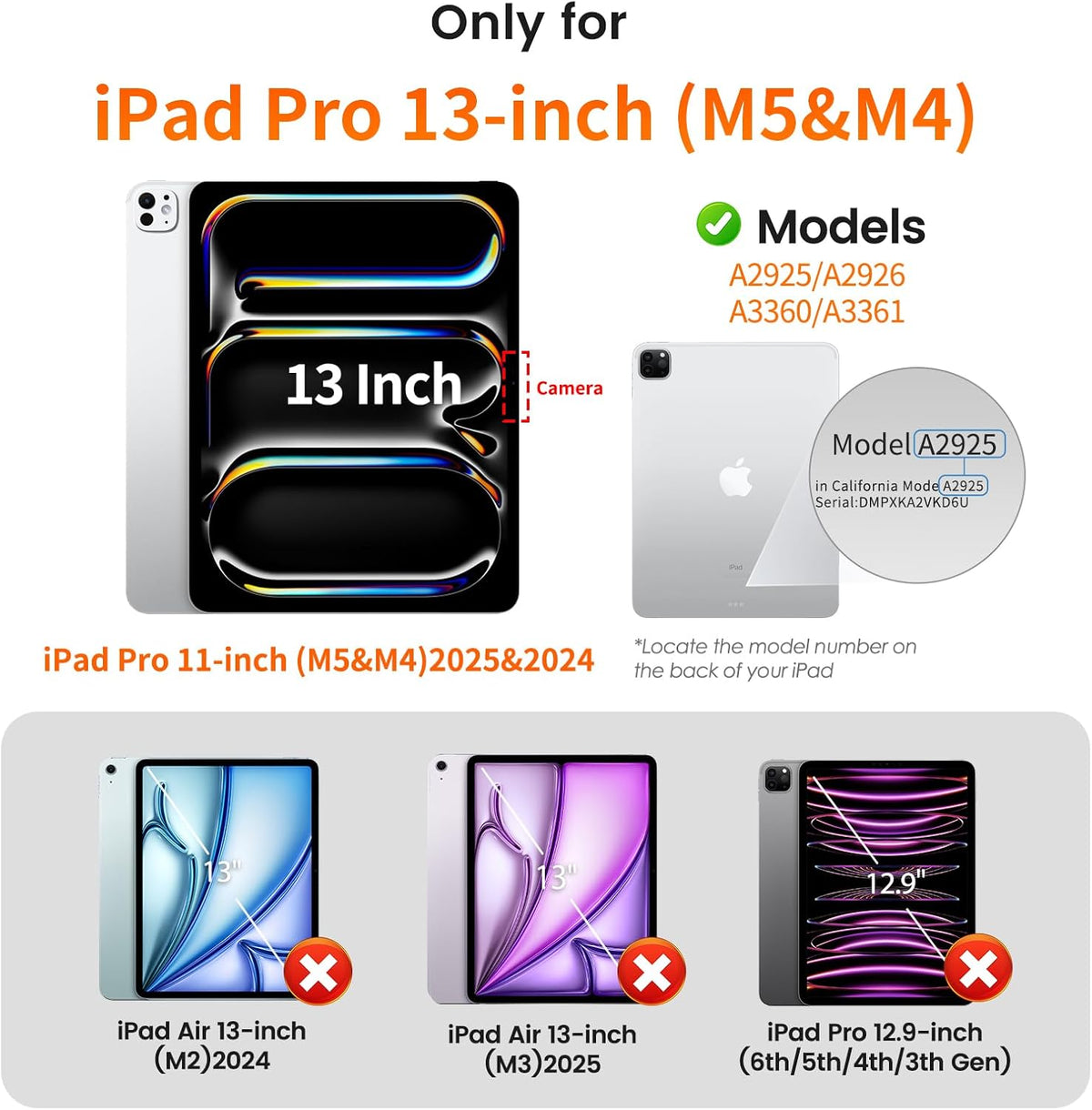 iGluz 2 Pack for iPad Pro 13 inch M5/M4(2025/2024) 9H+ Tempered Glass Screen Protector with Easy-Install Box[12FT Military Grade Shatterproof] Apple Pencil Compatible,HD Clarity,Scratch Resistant