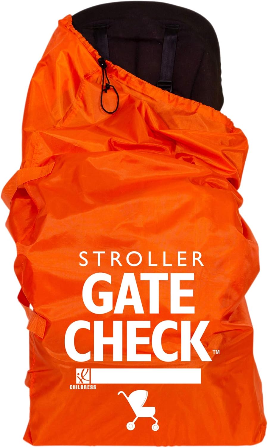 J.L. Childress Gate Check Bag for Single & Double Strollers - Travel Bag for Airplane, Fits Most Standard Baby Strollers, Airport Accessories for Gate Check, Flying Essentials - Deluxe, Grey
