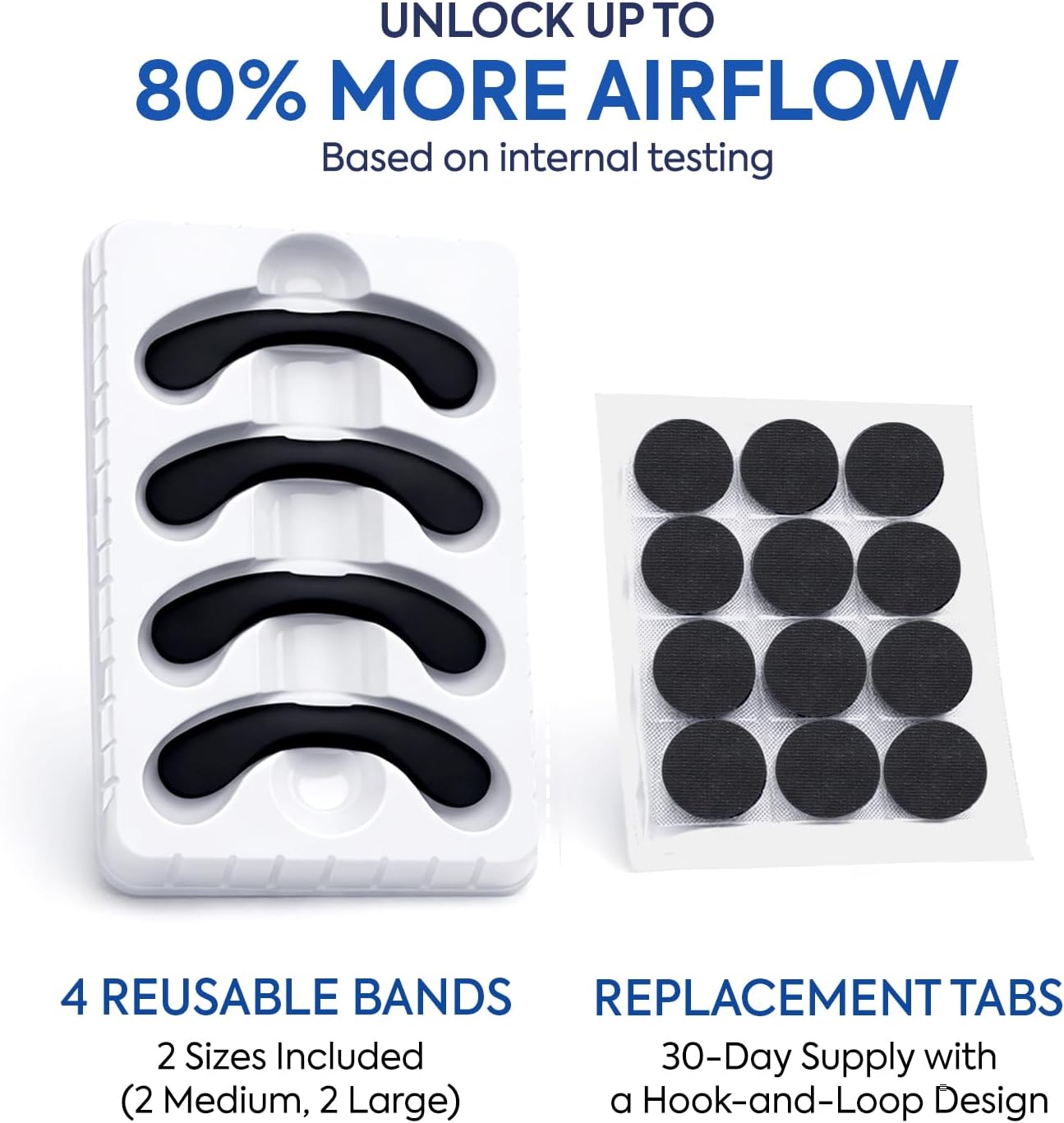 Premium Nasal Strips for Nighttime Sleep, Comfort-Fit Nose Strips with Skin-Friendly Adhesive for Men & Women (Black, Large)