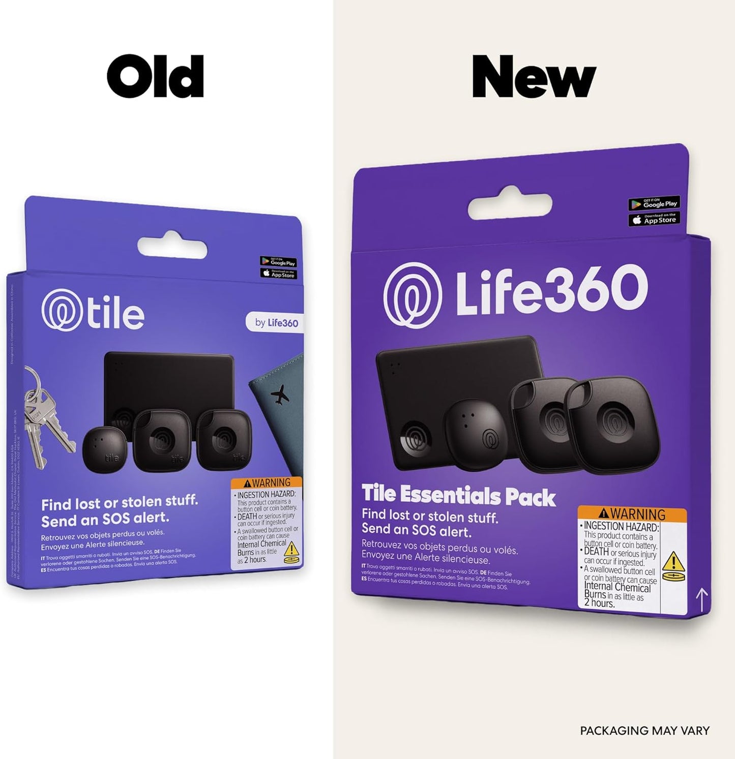 Life360 Tile Essentials - Bluetooth Trackers & Item Locators for Keys, Wallets, Remotes & More; Easily Find All Your Things. Both iOS and Android Compatible. 4-Pack (Mates/Slim/Sticker)