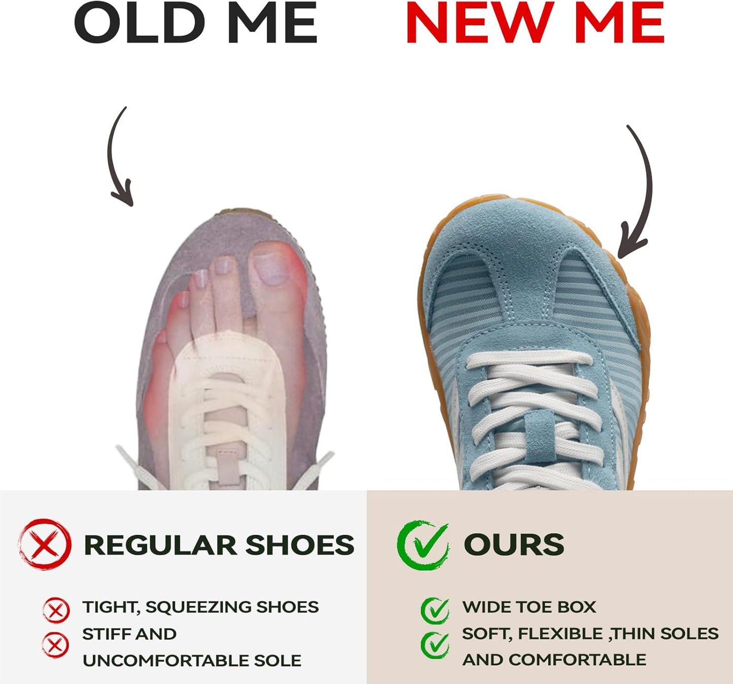 Barefoot Shoes Women Casual Sneakers,Wide Toe Box Shoes Women Zero Drop Barefoot Shoe Men,Minimalist Trail Running Shoe,Non-Slip Lightweight Breathable Comfortable Fashion Walking Hiking Shoes Unisex