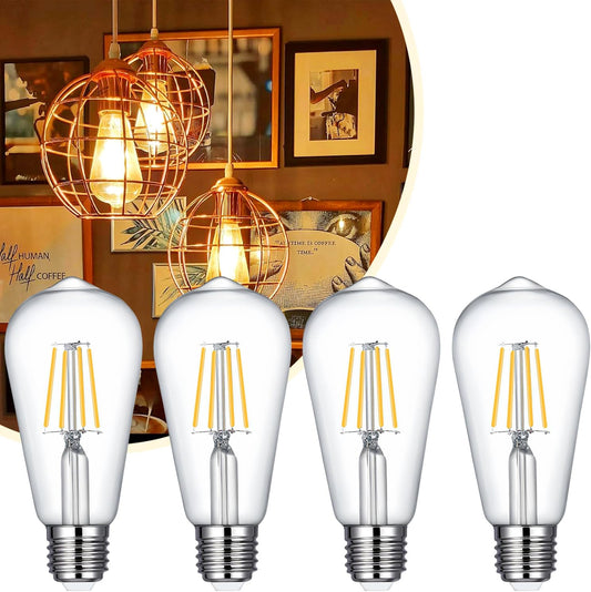 Vintage ST19 LED Edison Bulb 6W 120V 2700K Warm White Dimmable