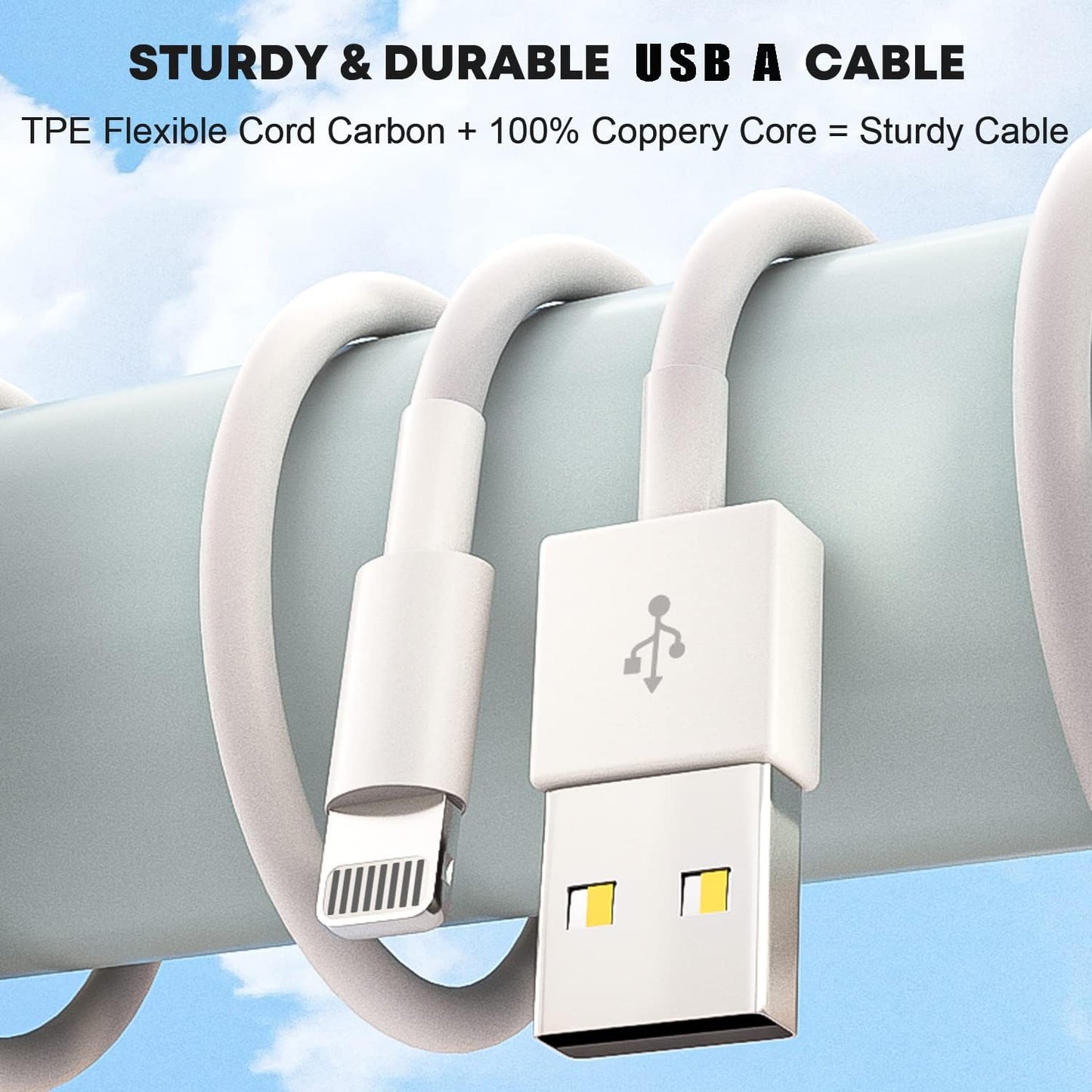 iPad iPhone Charger Fast Charging [ Apple Certified ] 2Set 6FT USB to Lightning Cable iPad Cord with 12W Foldable Block i Phone Charging Travel Wall Plug Compatible with i Pad, iPadPro, iPadAir,iPhone