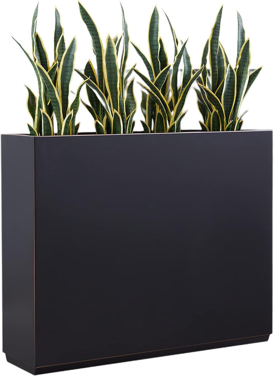 Wallowa 38Lx10Wx30H Fully Welded Metallic Planter Box for Outdoor Plants