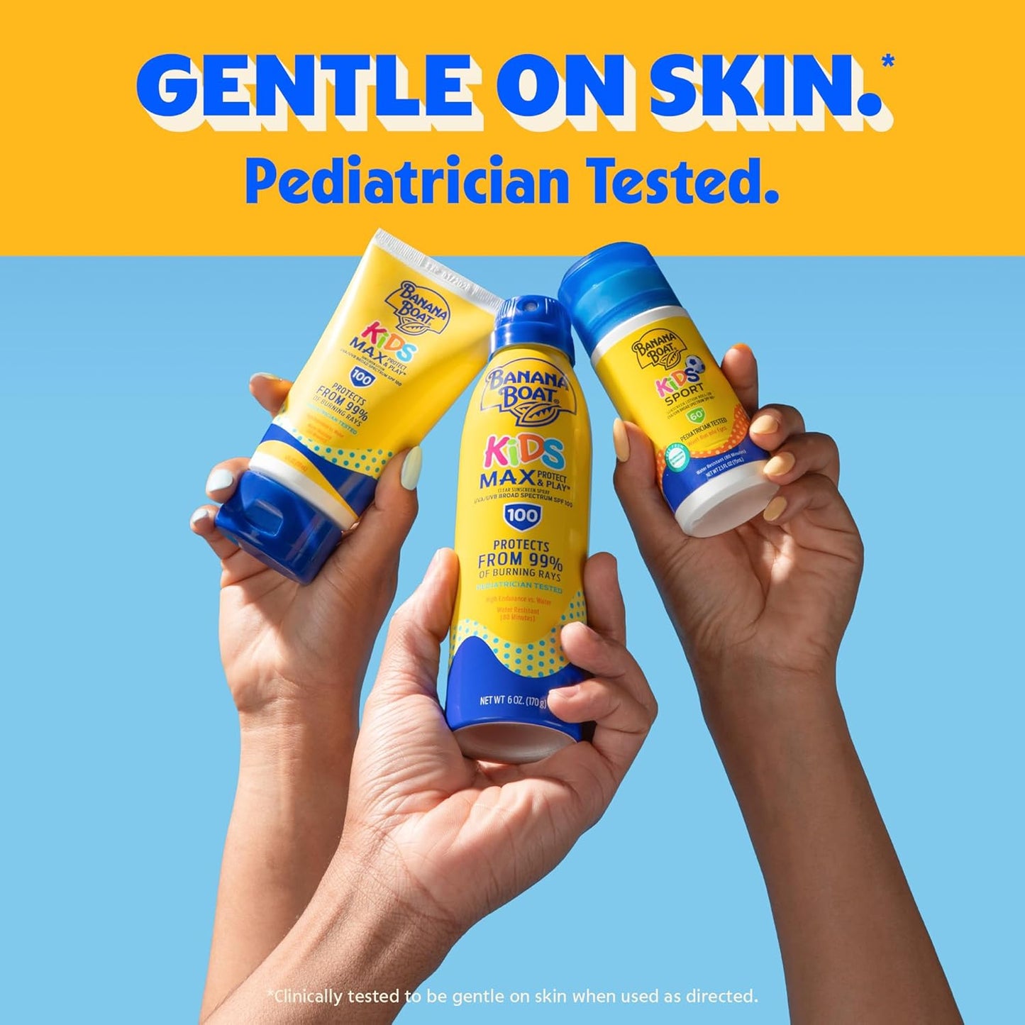 Banana Boat Sport Kids Sunscreen Spray SPF 50, Twin Pack | Spray Sunscreen for Kids, Childrens Sunblock SPF 50, Oxybenzone Free, 6oz each