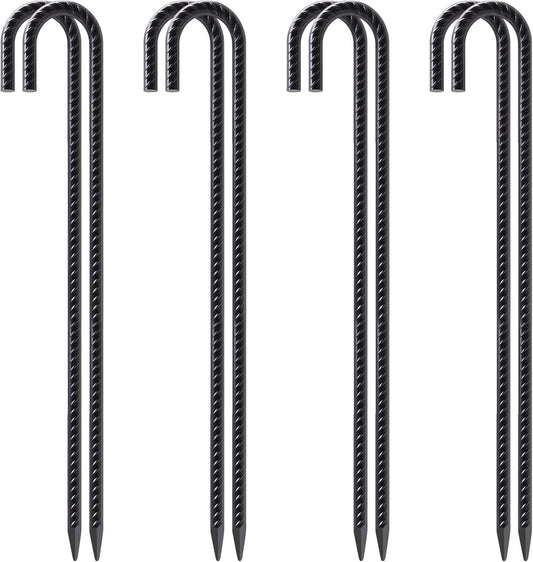 VVOKGO Rebar Stakes 24 Inch J Hook Heavy Duty, Extra Long Ground Anchors