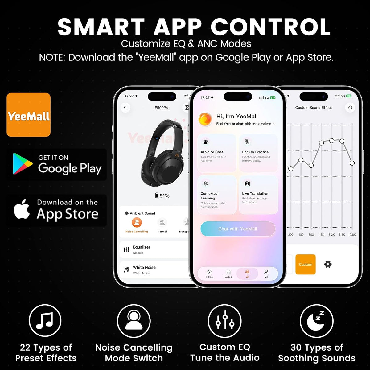 Bluetooth 6.0 Hybrid Active Noise Cancelling Headphones for Airplane Travel